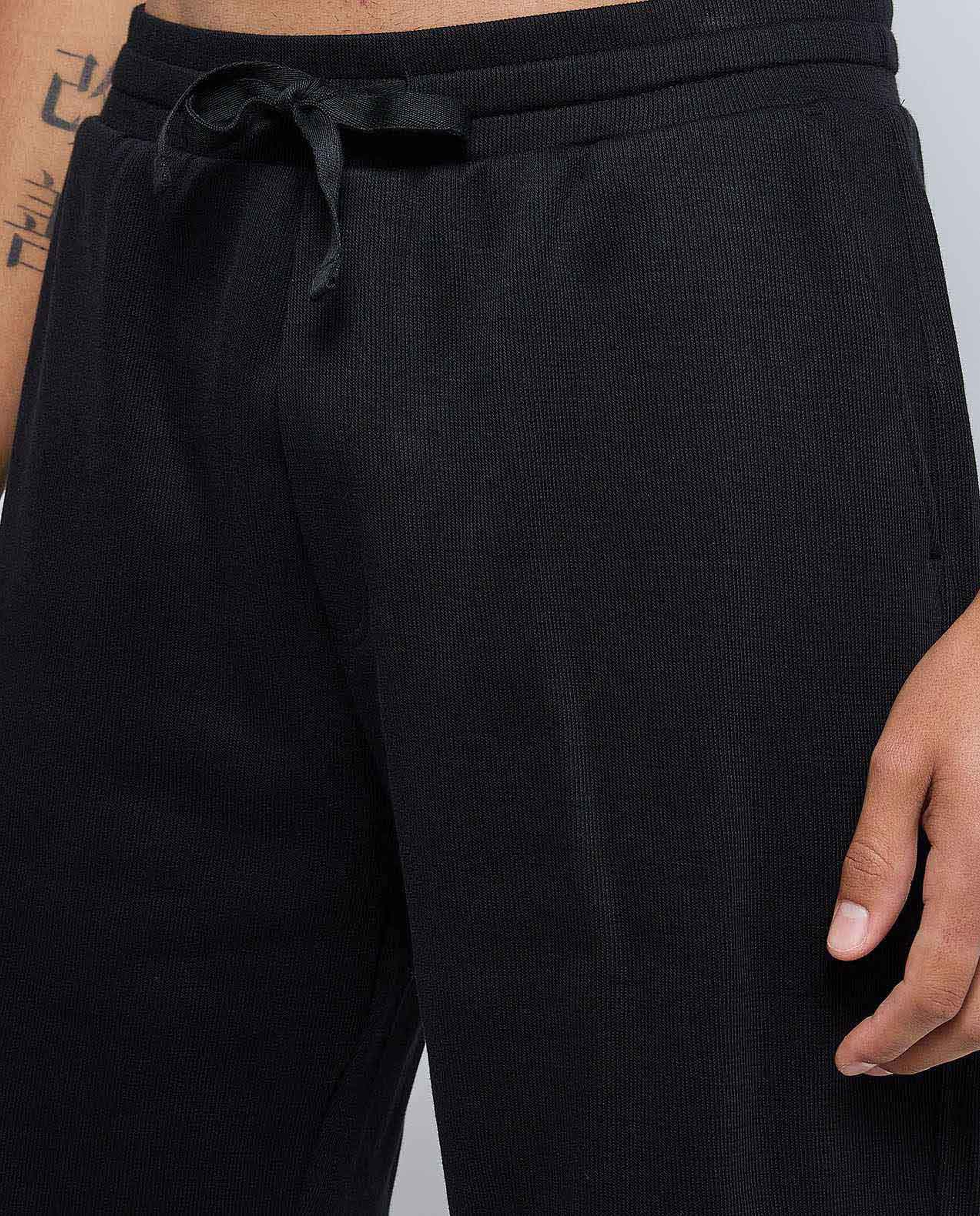 Solid Shorts with Drawstring Waist