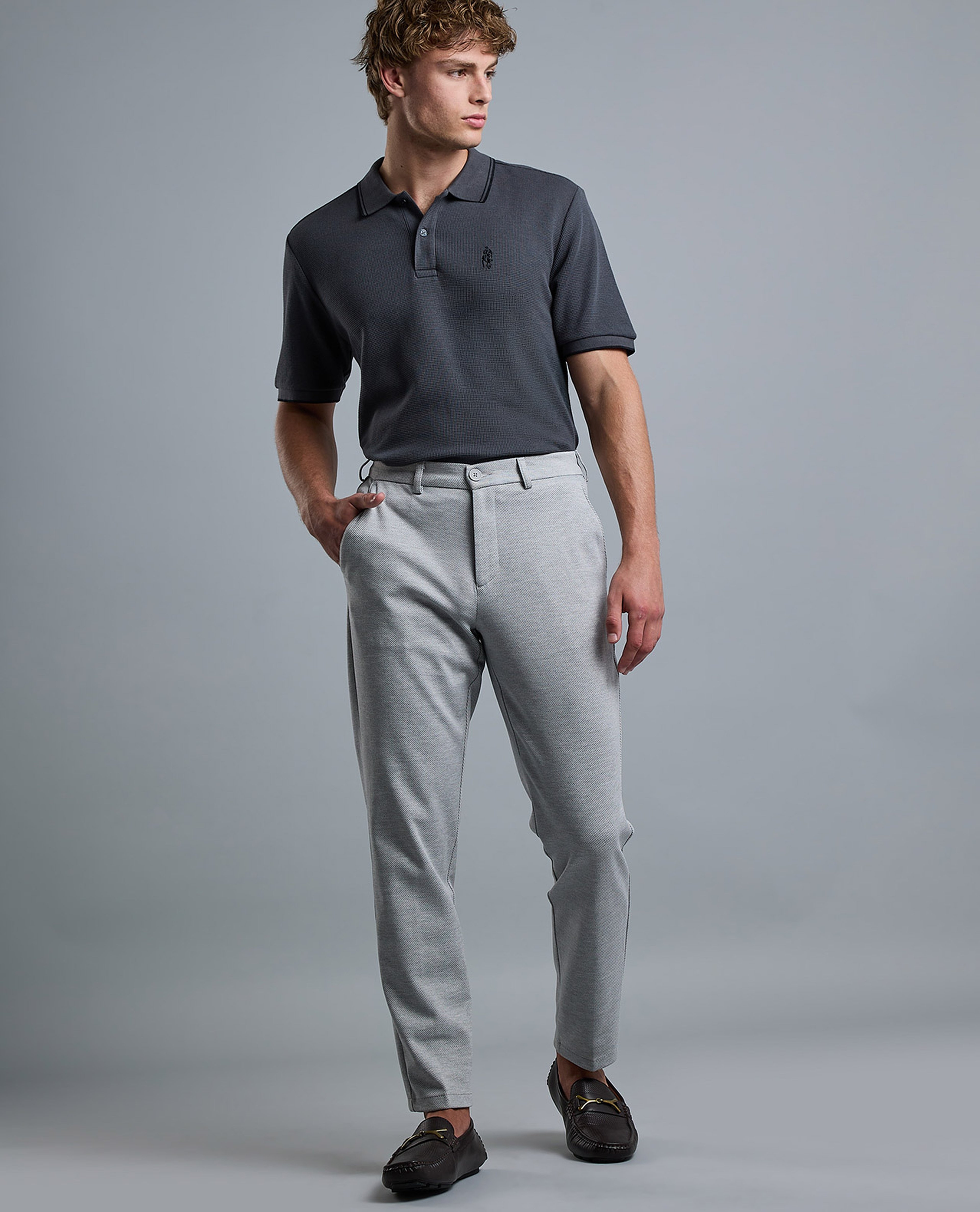 Logo Detail Polo T-Shirt with Short Sleeves