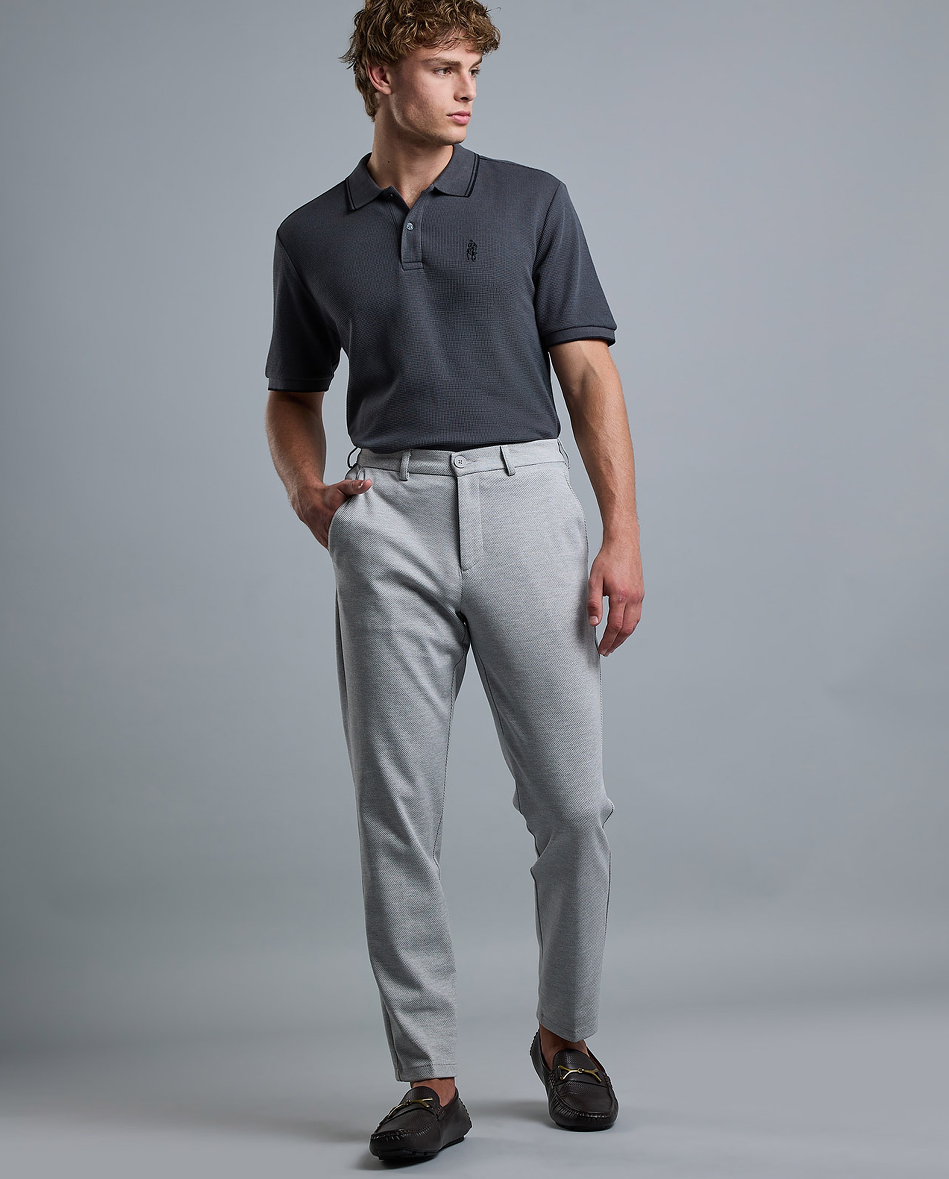 Logo Detail Polo T-Shirt with Short Sleeves