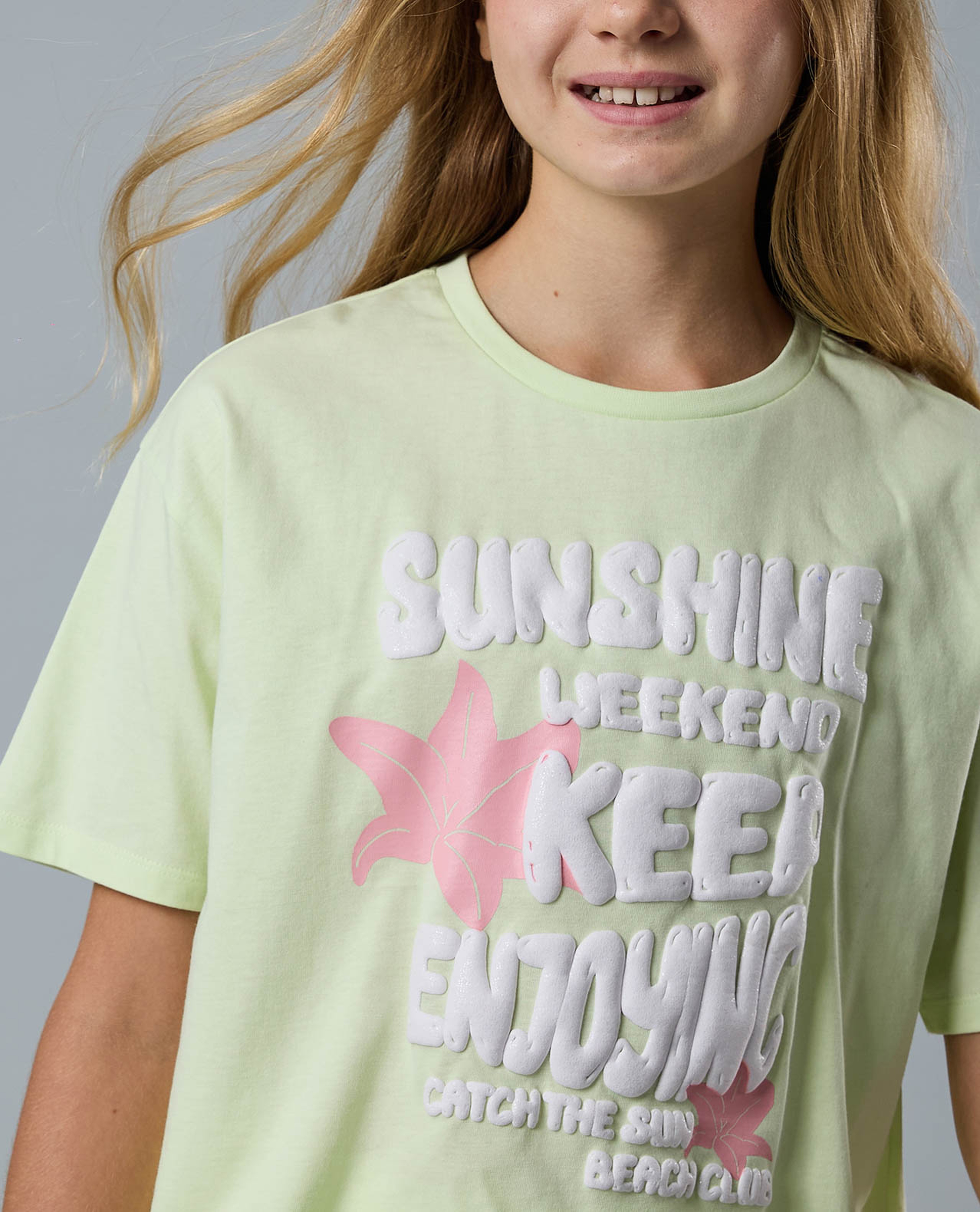 Printed T-Shirt with Crew Neck and Short Sleeves