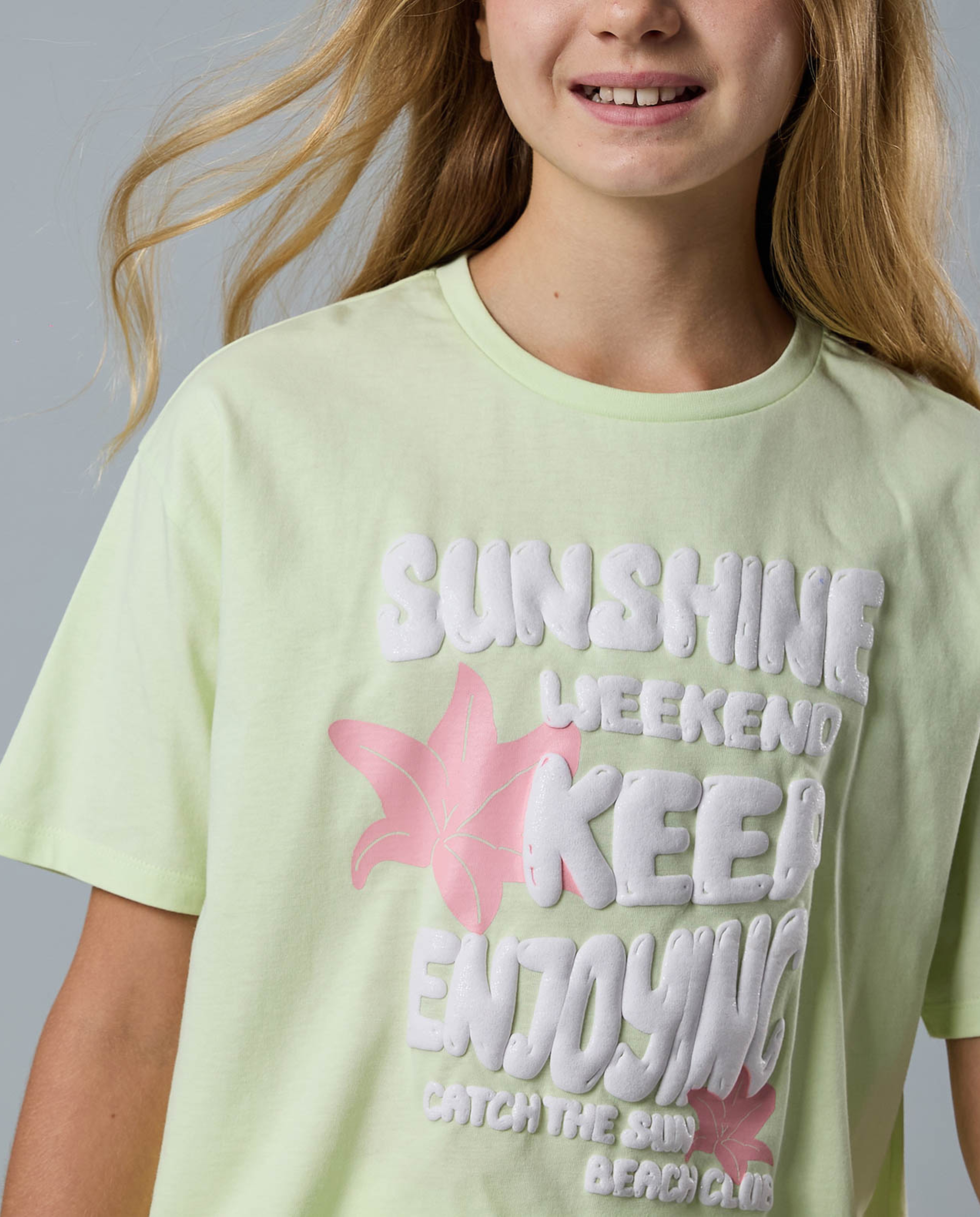 Printed T-Shirt with Crew Neck and Short Sleeves