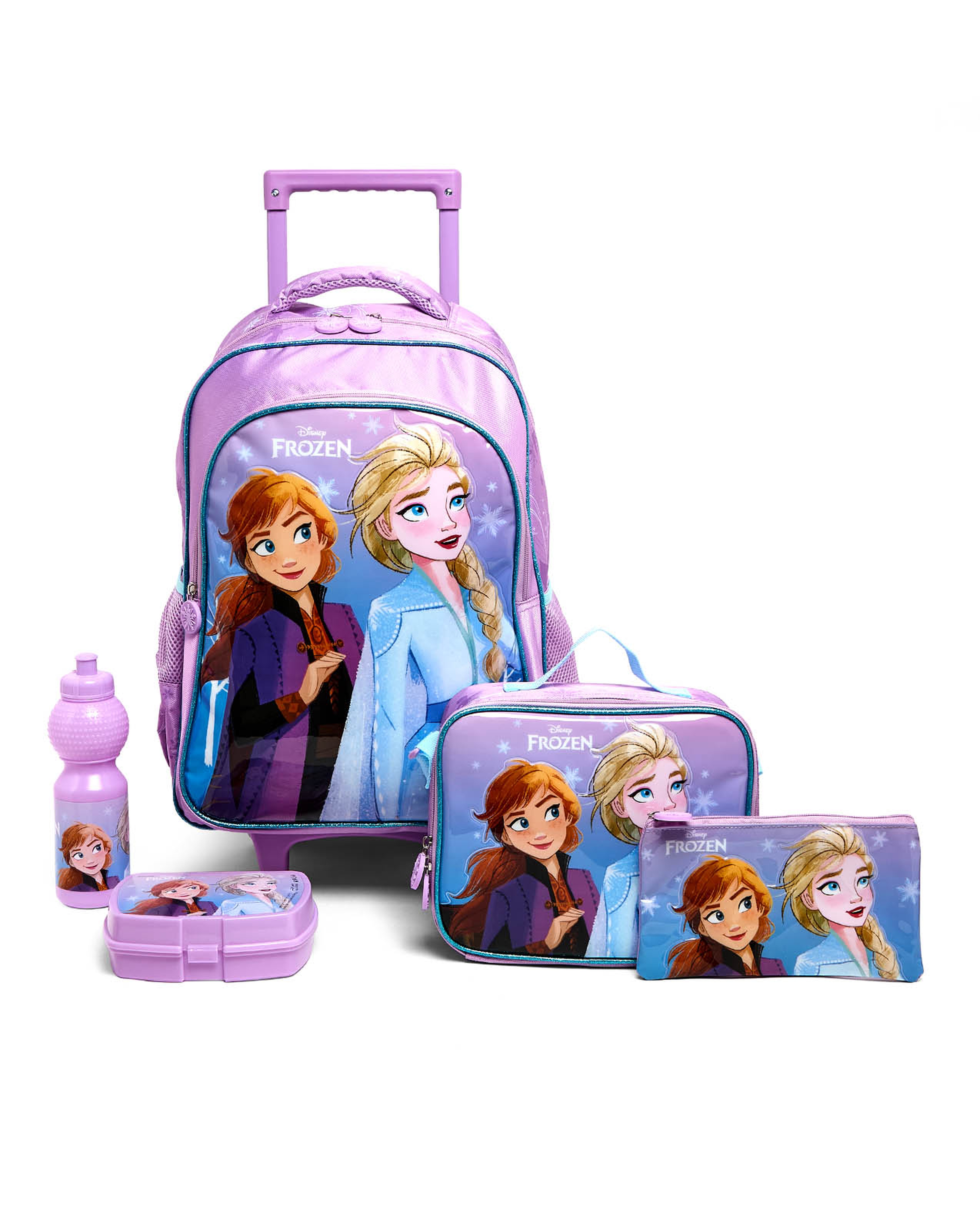 طقم حقيبة مدرسية ترولي فروزن 18 بوصة