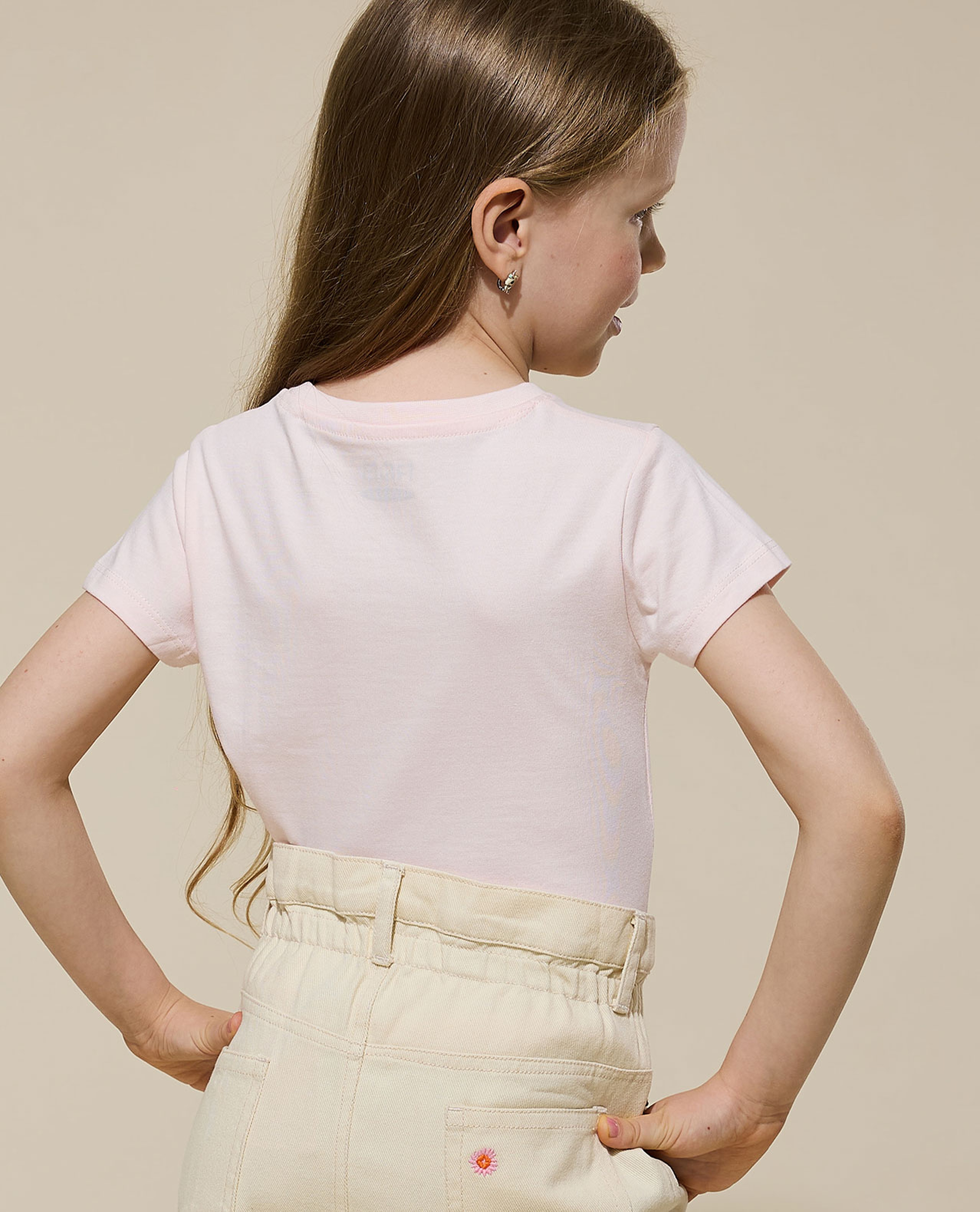 Graphic Print T-Shirt with Crew Neck and Short Sleeves