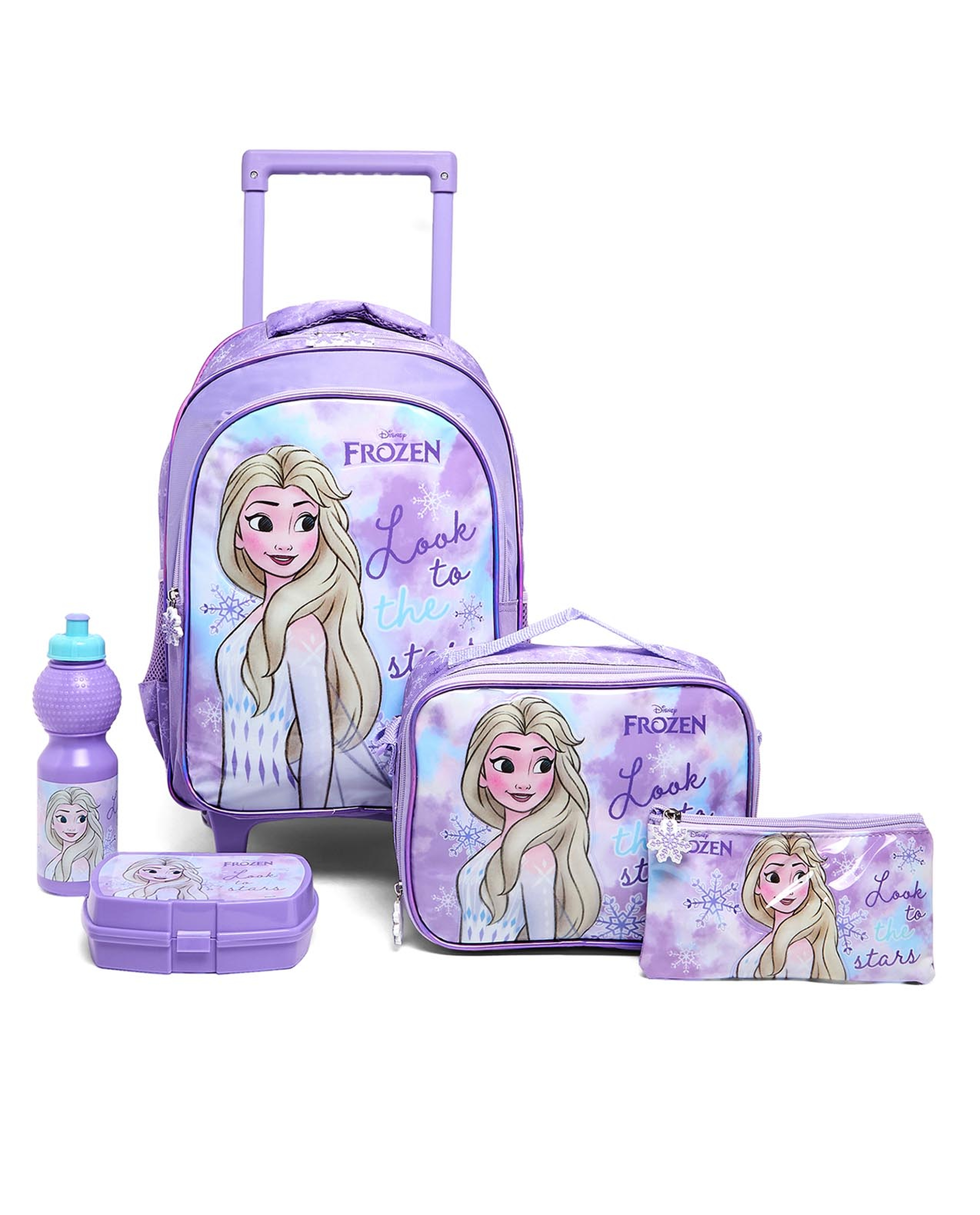Frozen Print 16" Trolley Backpack Set"