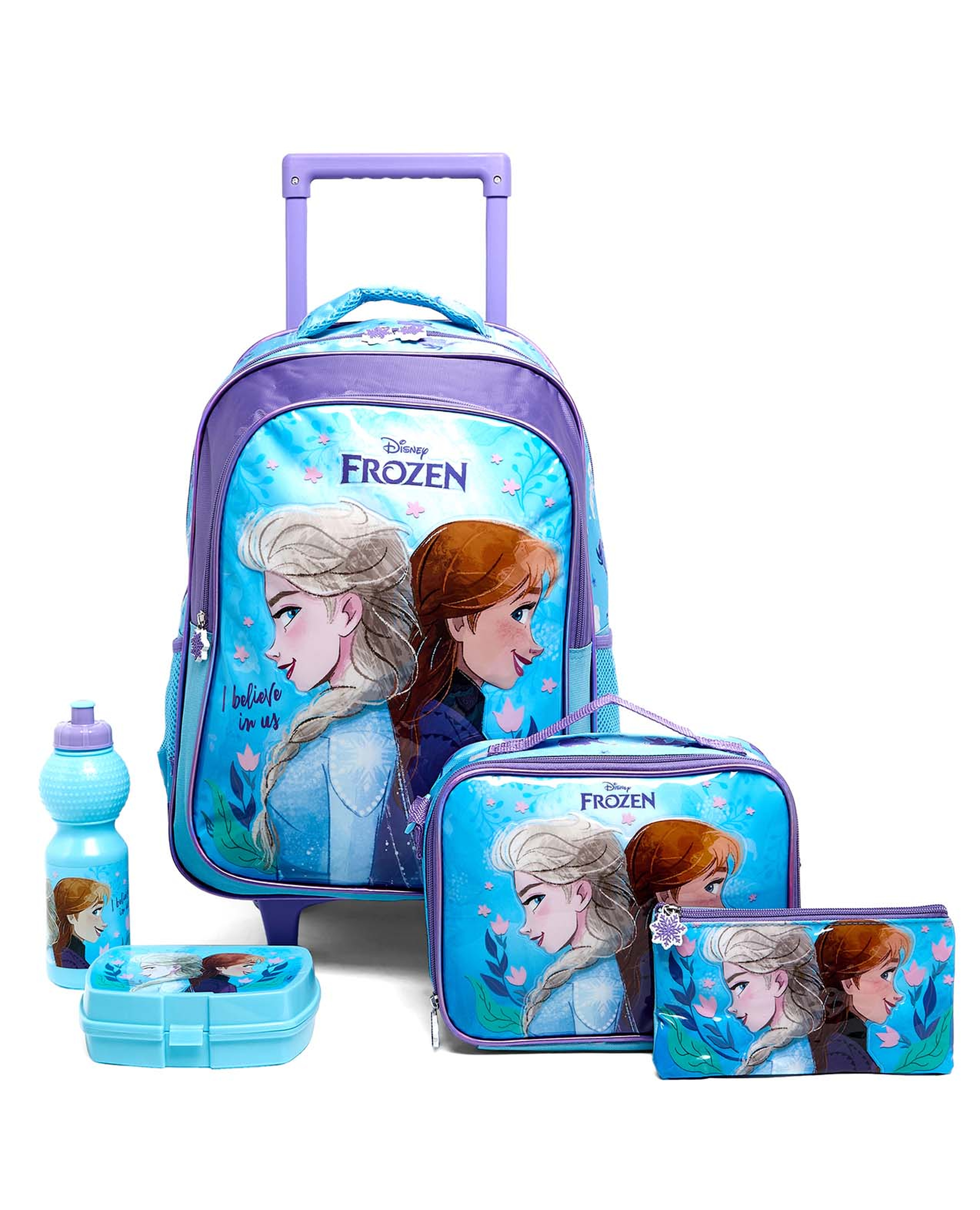 Frozen Print 18" Trolley Backpack Set"