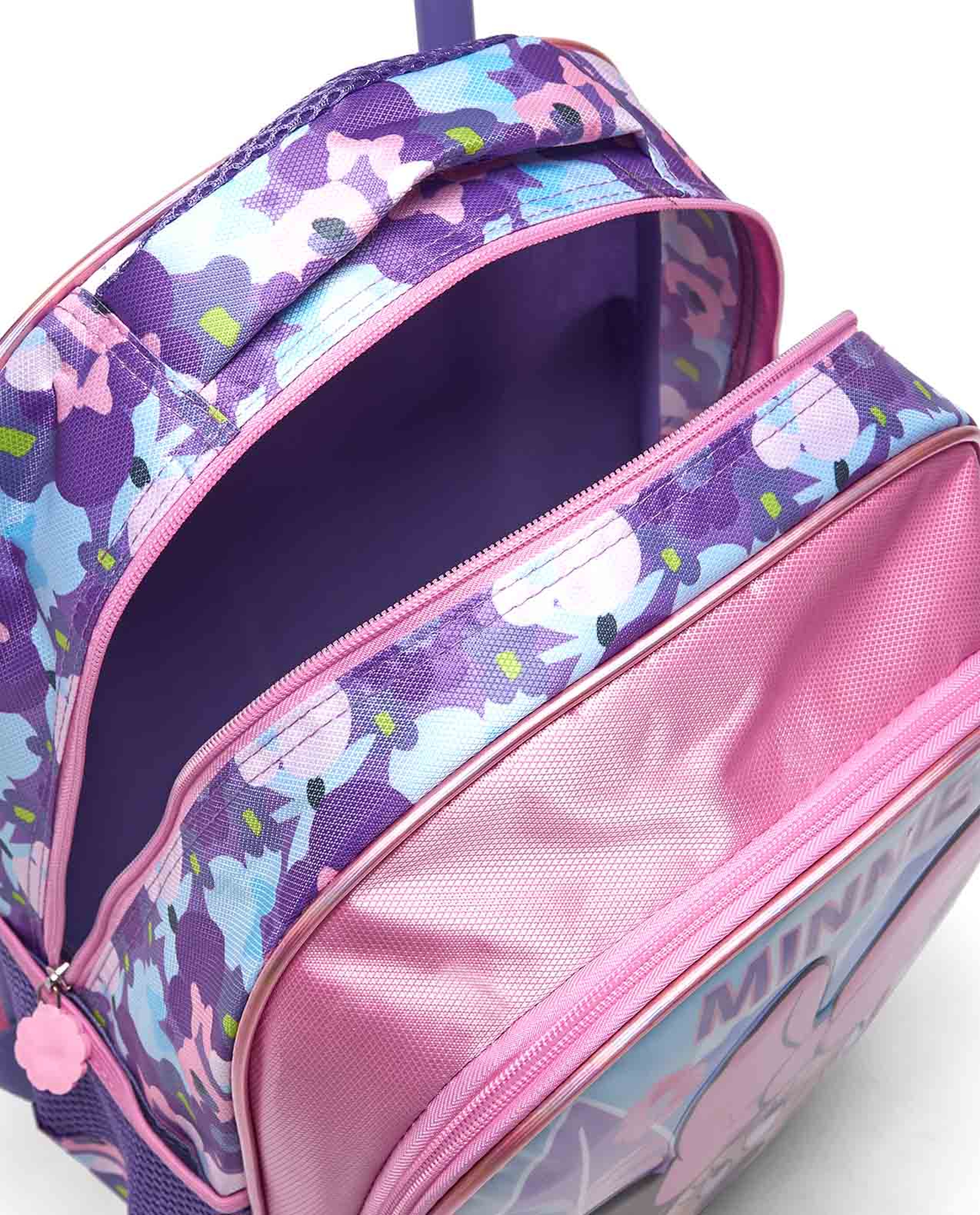 Minnie Mouse Print 16" Trolley Backpack Set"