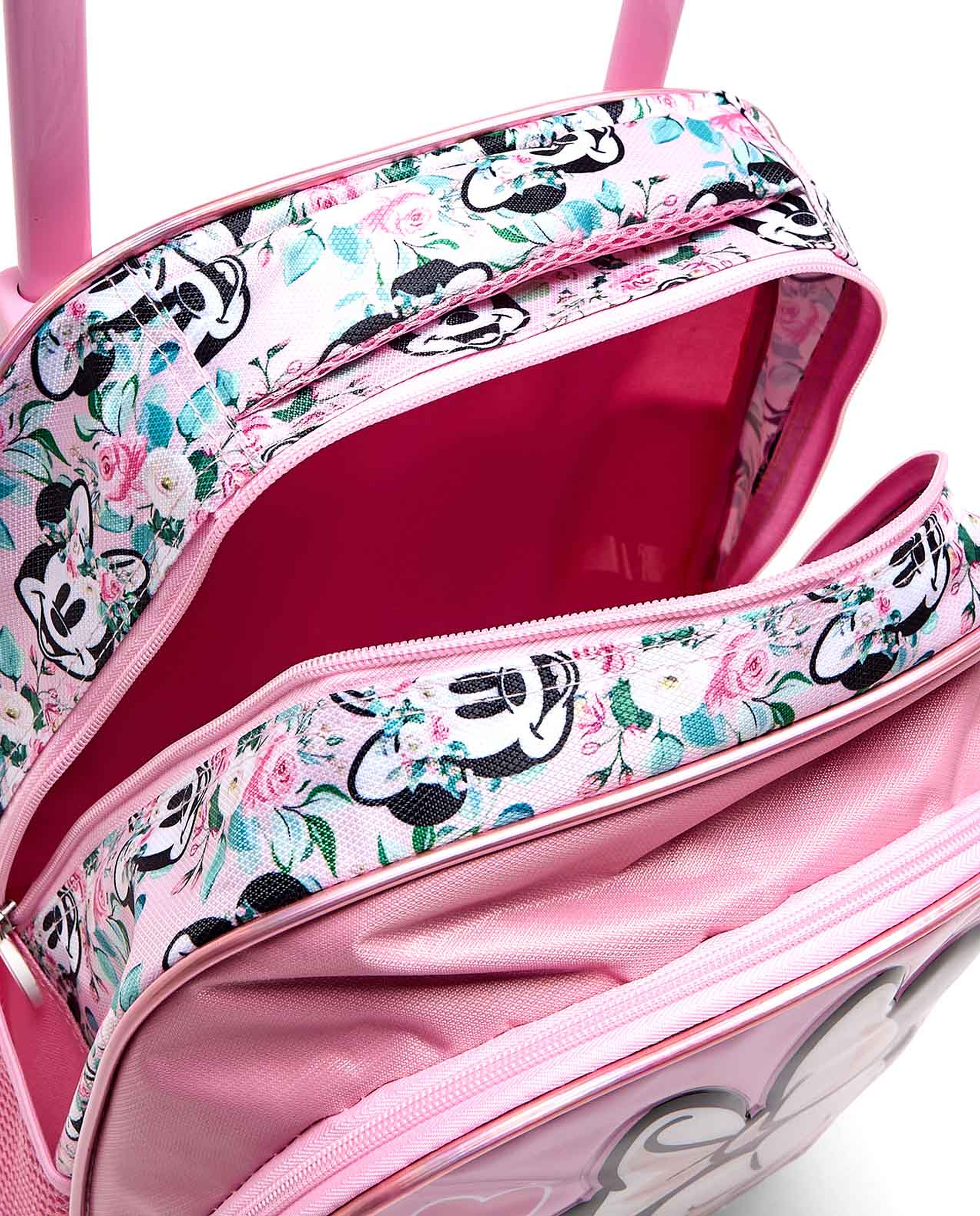 Minnie Mouse Print 16" Trolley Backpack Set"