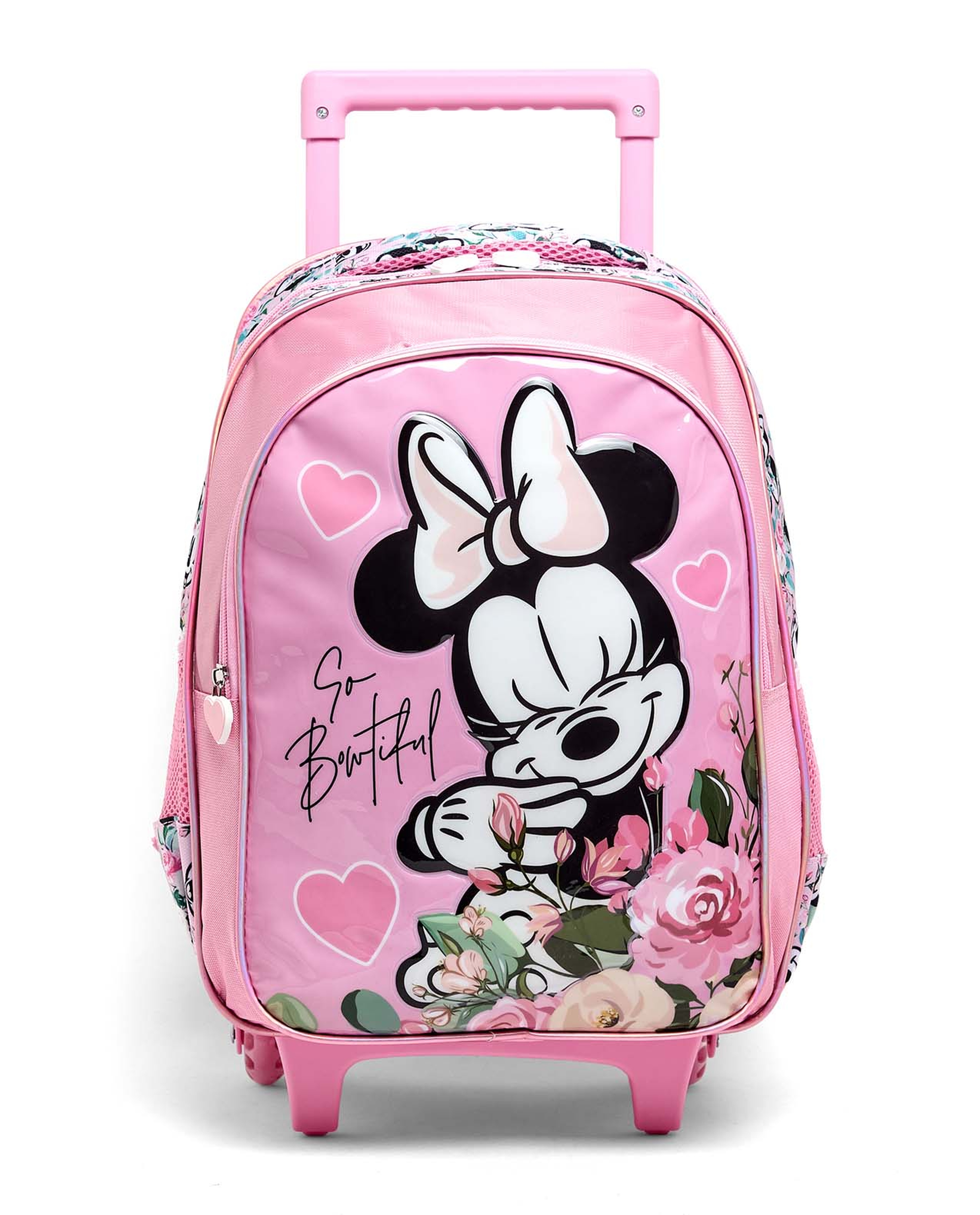 Minnie Mouse Print 16" Trolley Backpack Set"