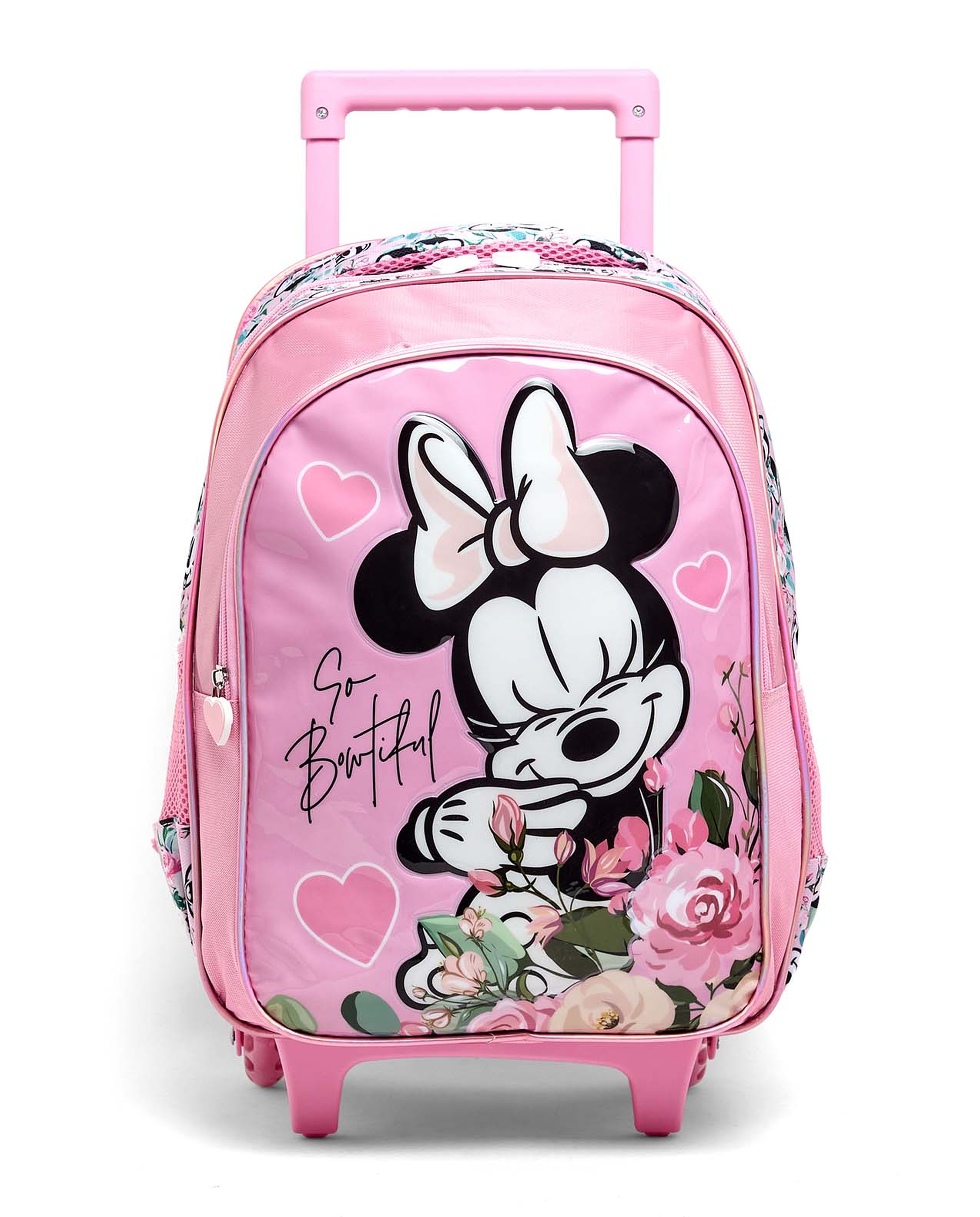 Minnie Mouse Print 16" Trolley Backpack Set"