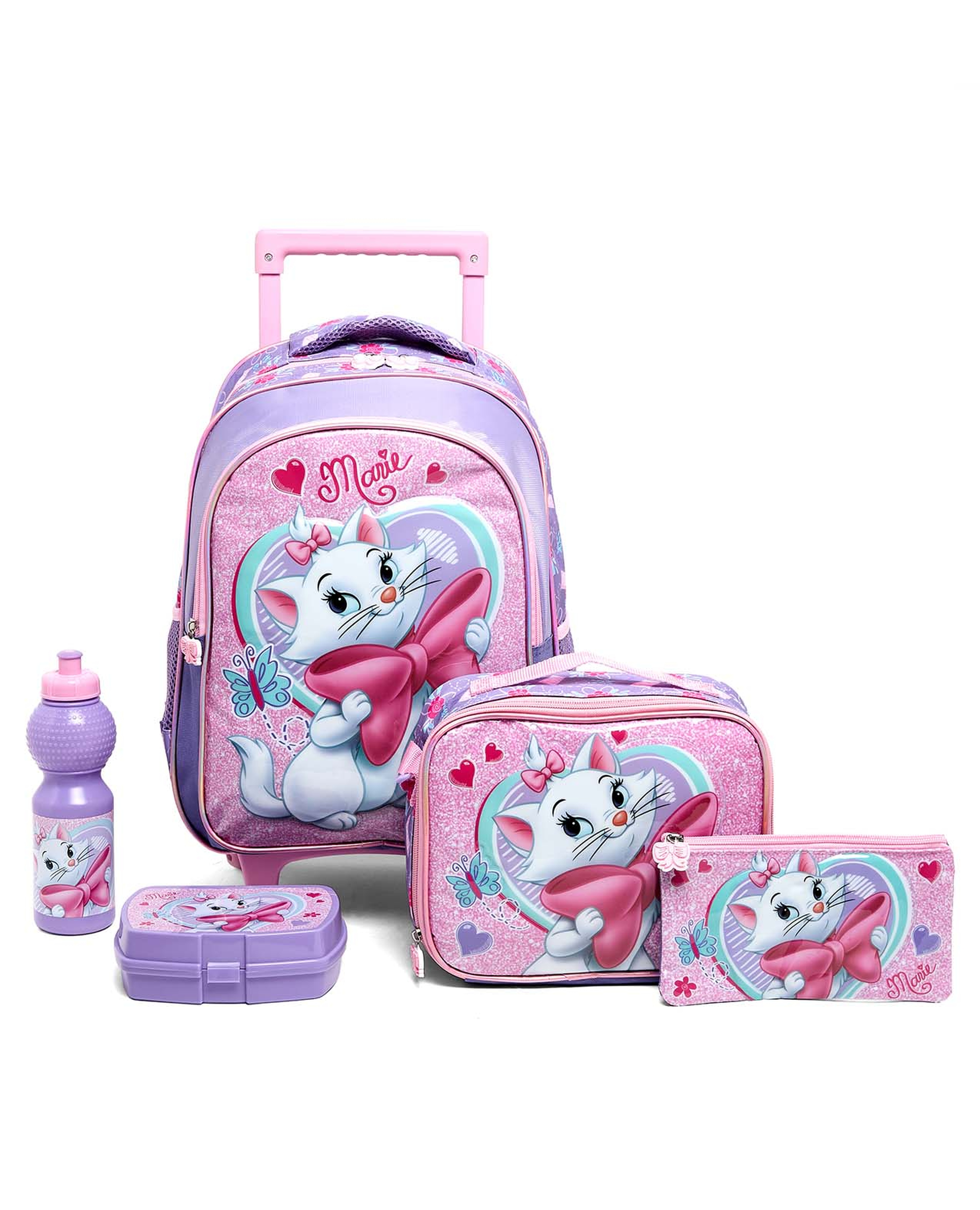 Marie Print 16" Trolley Backpack Set"