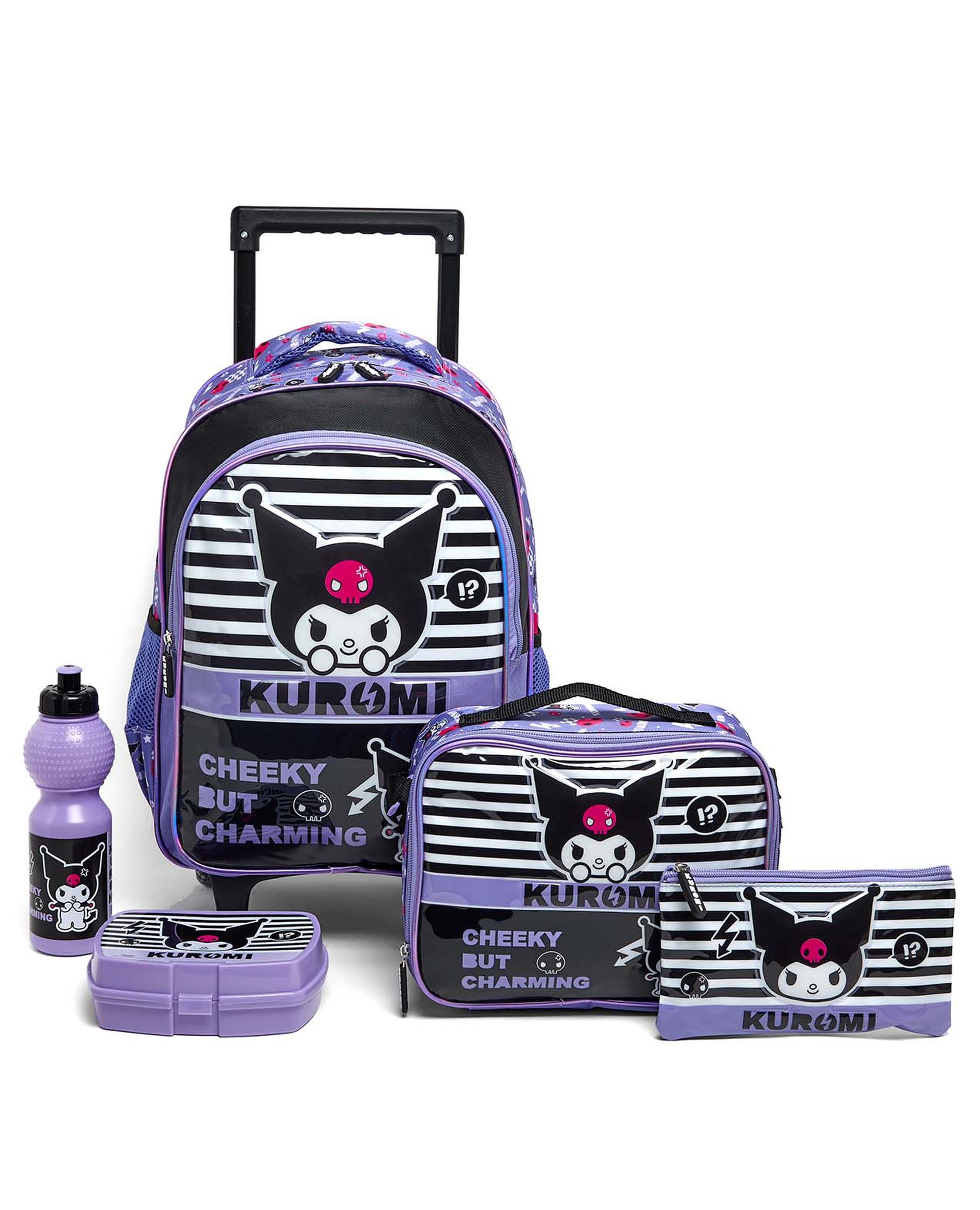 Kuromi 16" Trolley Backpack Set"
