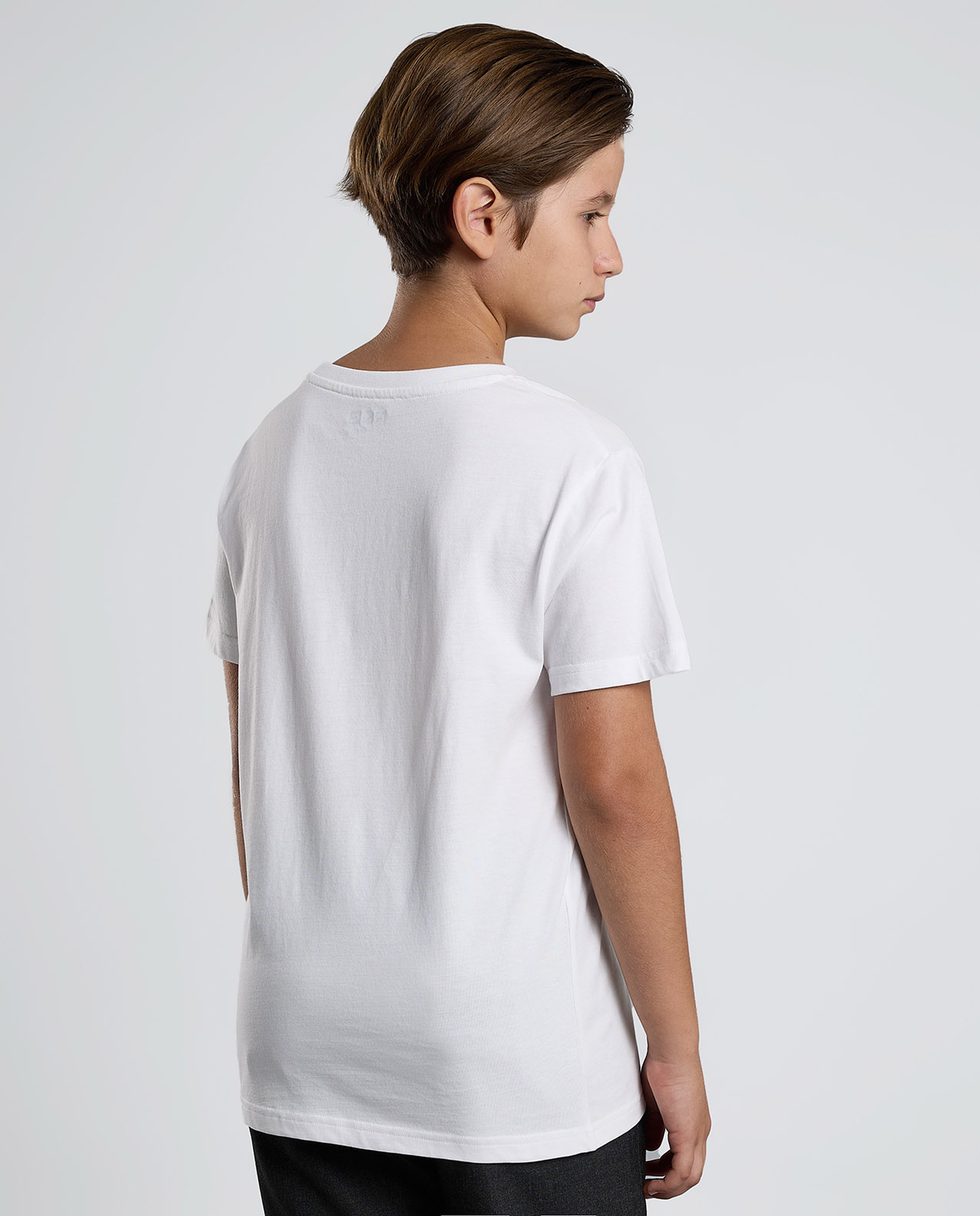 2 Pack Solid T-Shirt with Short Sleeves