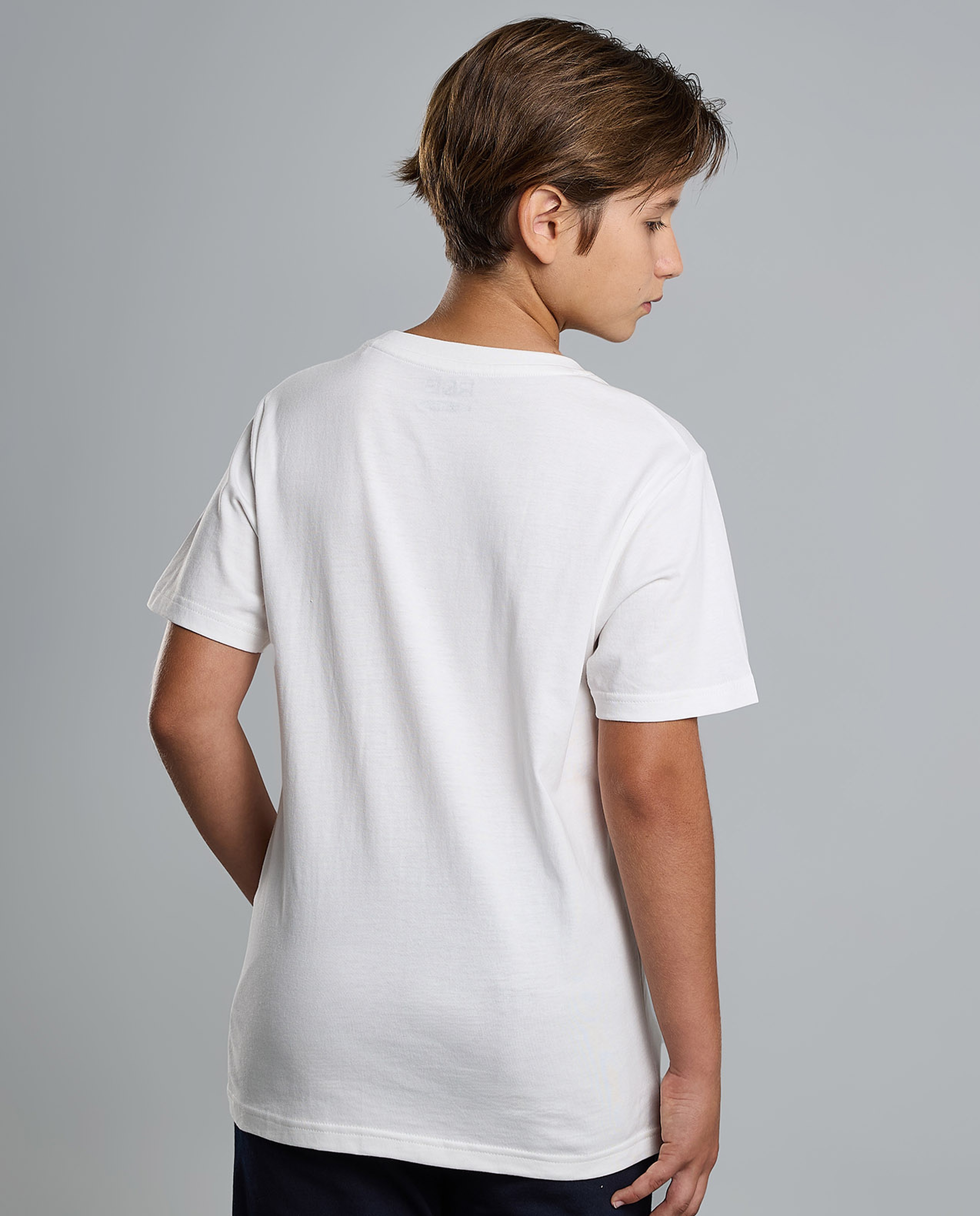 Graphic Print T-Shirt with Crew Neck and Short Sleeves