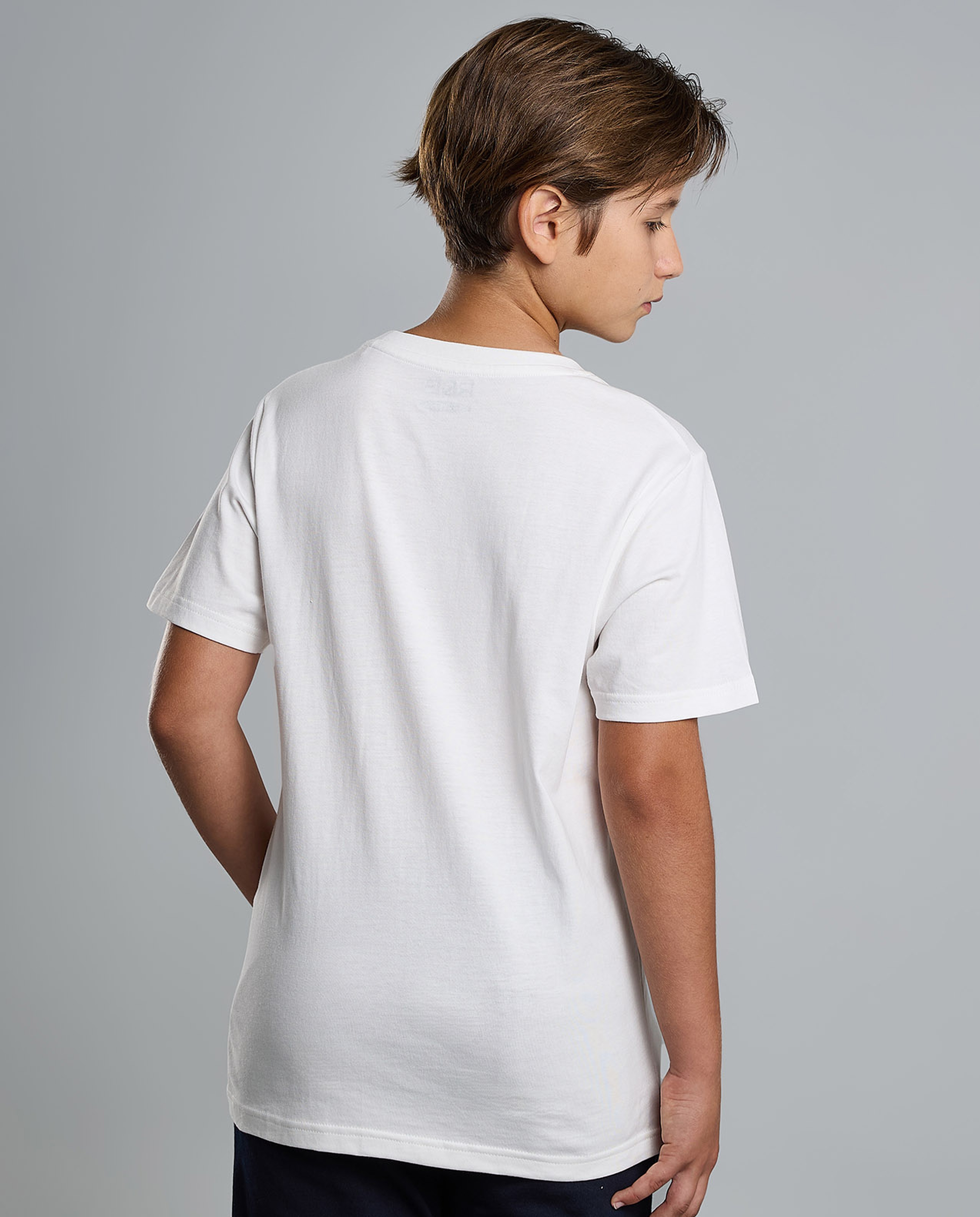 Graphic Print T-Shirt with Crew Neck and Short Sleeves