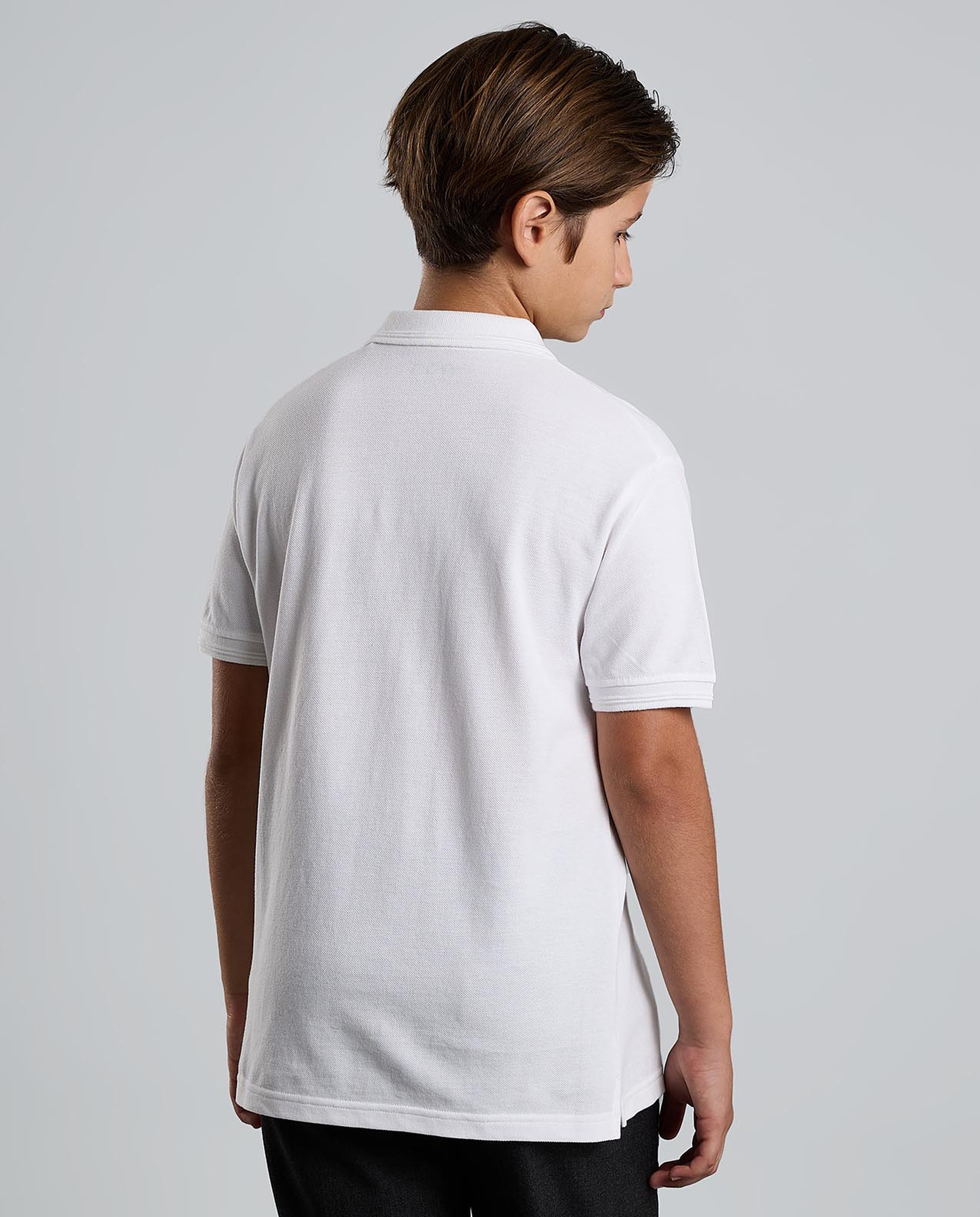 2 Pack Solid Polo T-Shirts with Short Sleeves