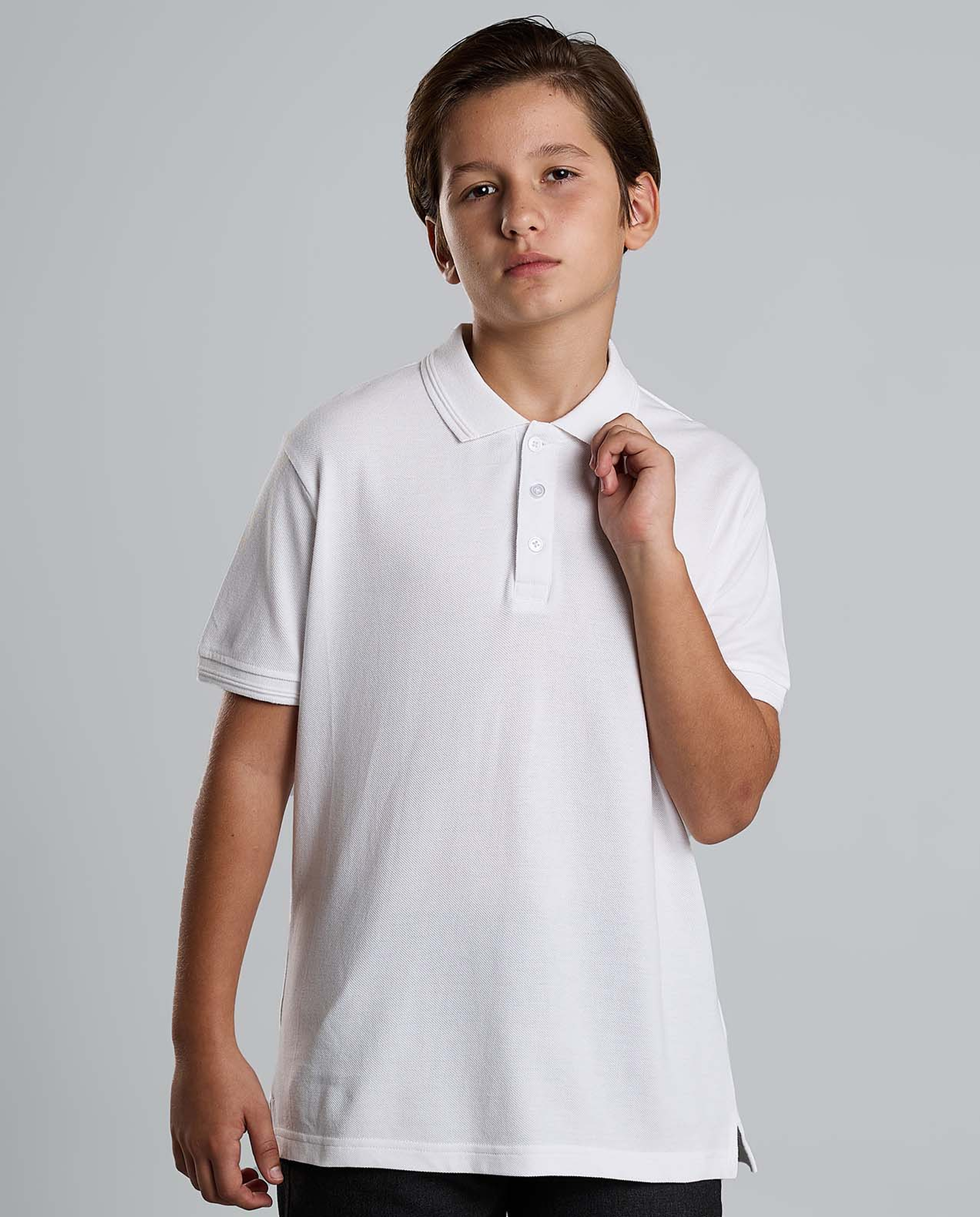2 Pack Solid Polo T-Shirts with Short Sleeves