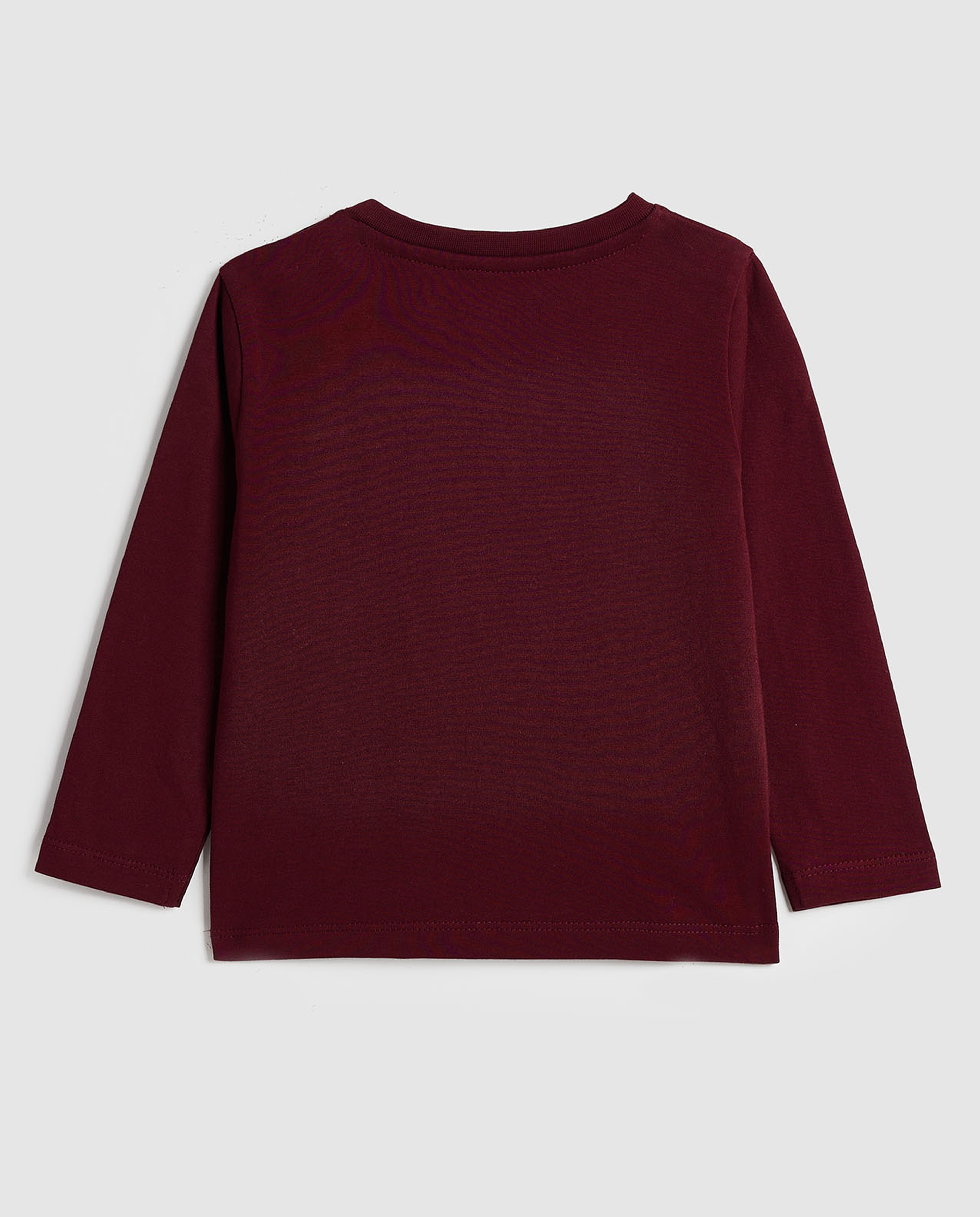 Printed T-Shirt with Crew Neck and Long Sleeves