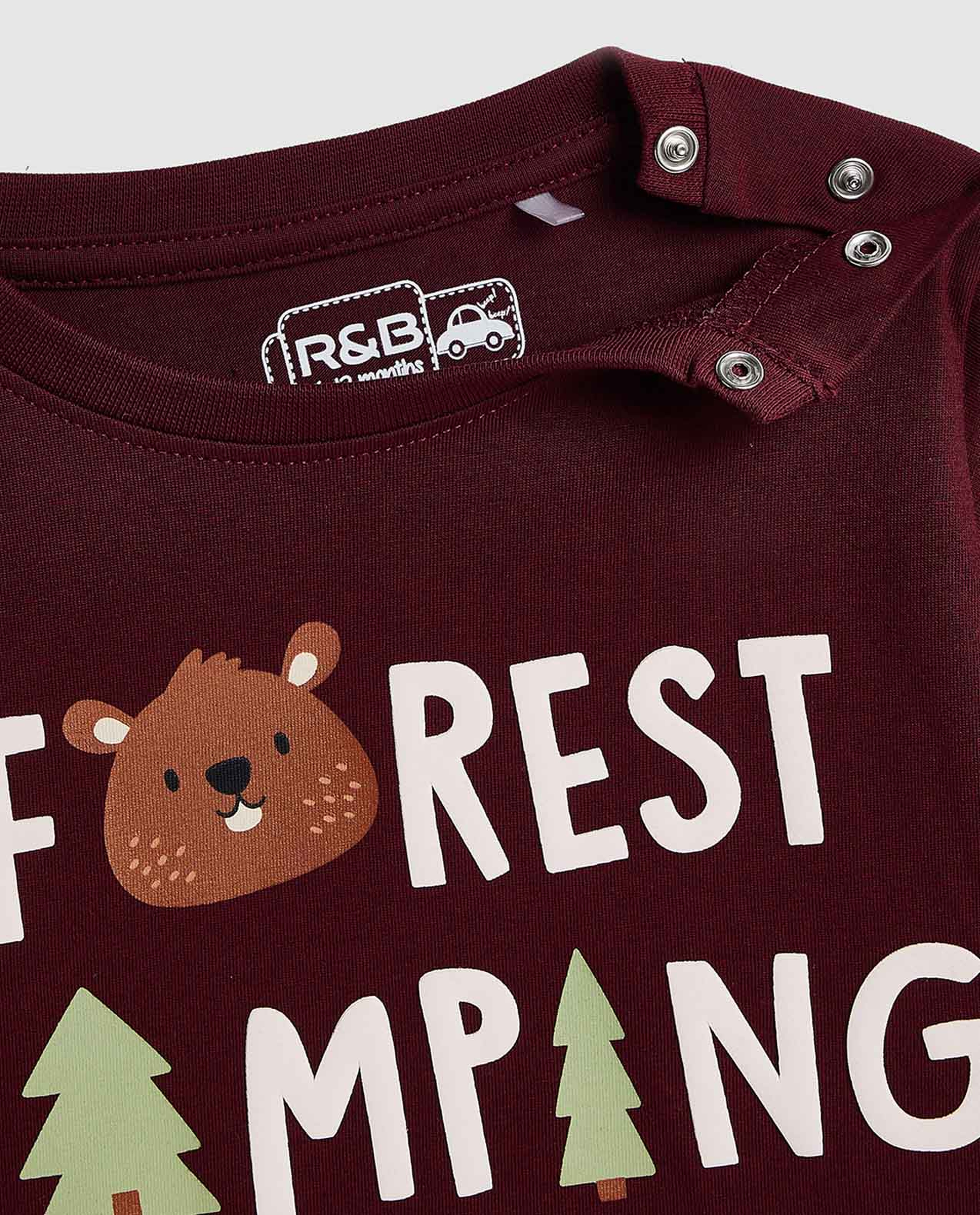 Printed T-Shirt with Crew Neck and Long Sleeves