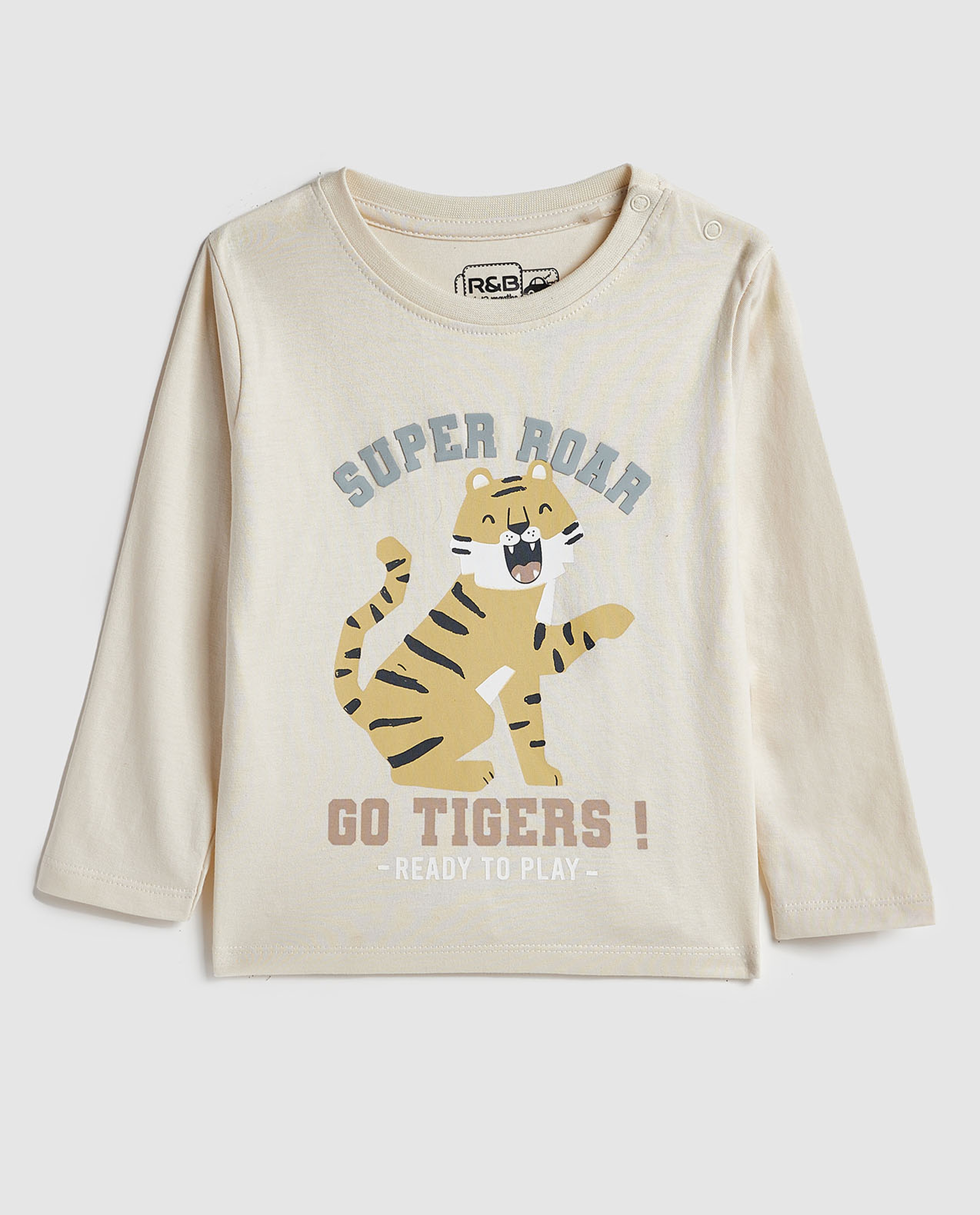 Printed T-Shirt with Crew Neck and Long Sleeves