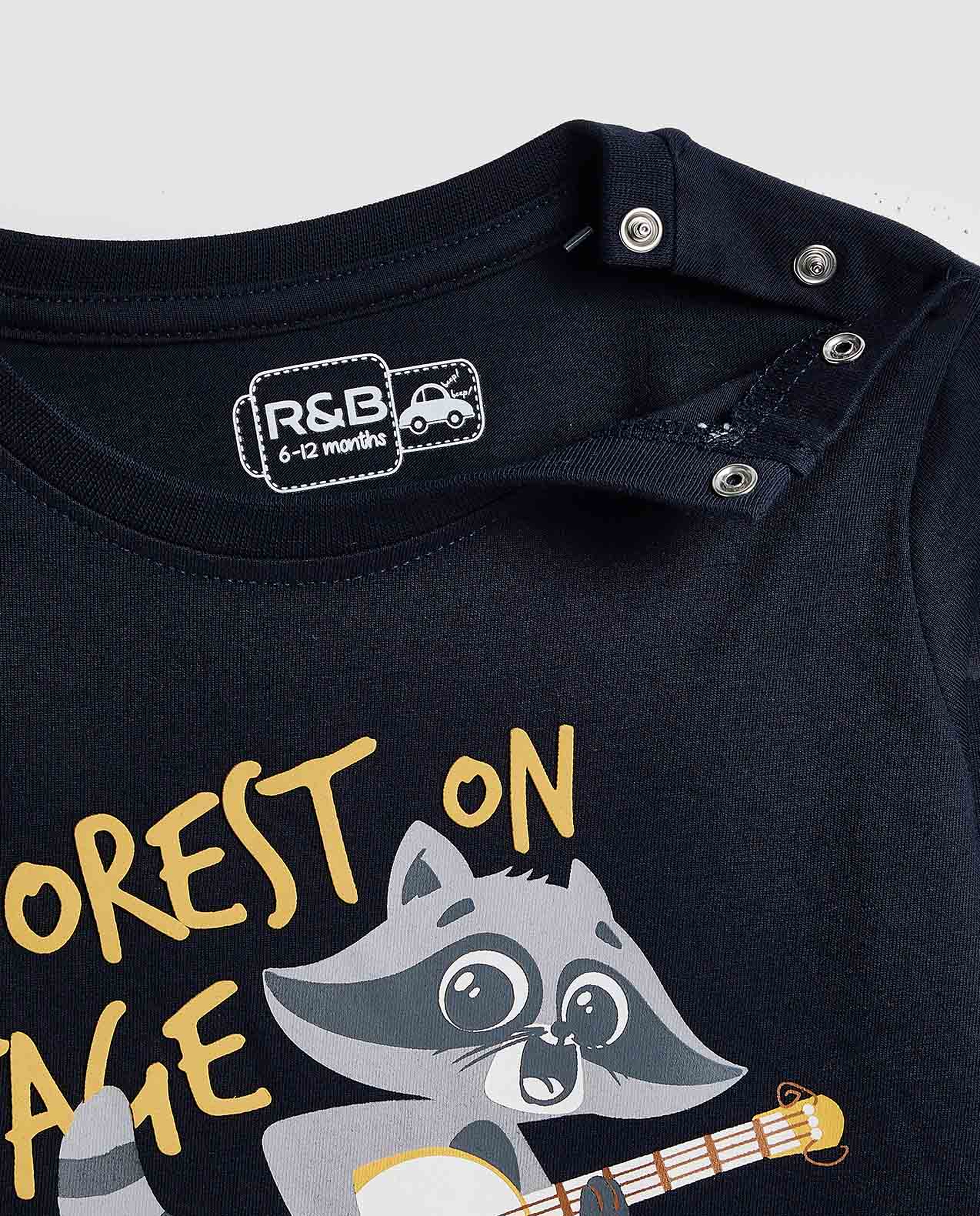 Printed T-Shirt with Crew Neck and Long Sleeves