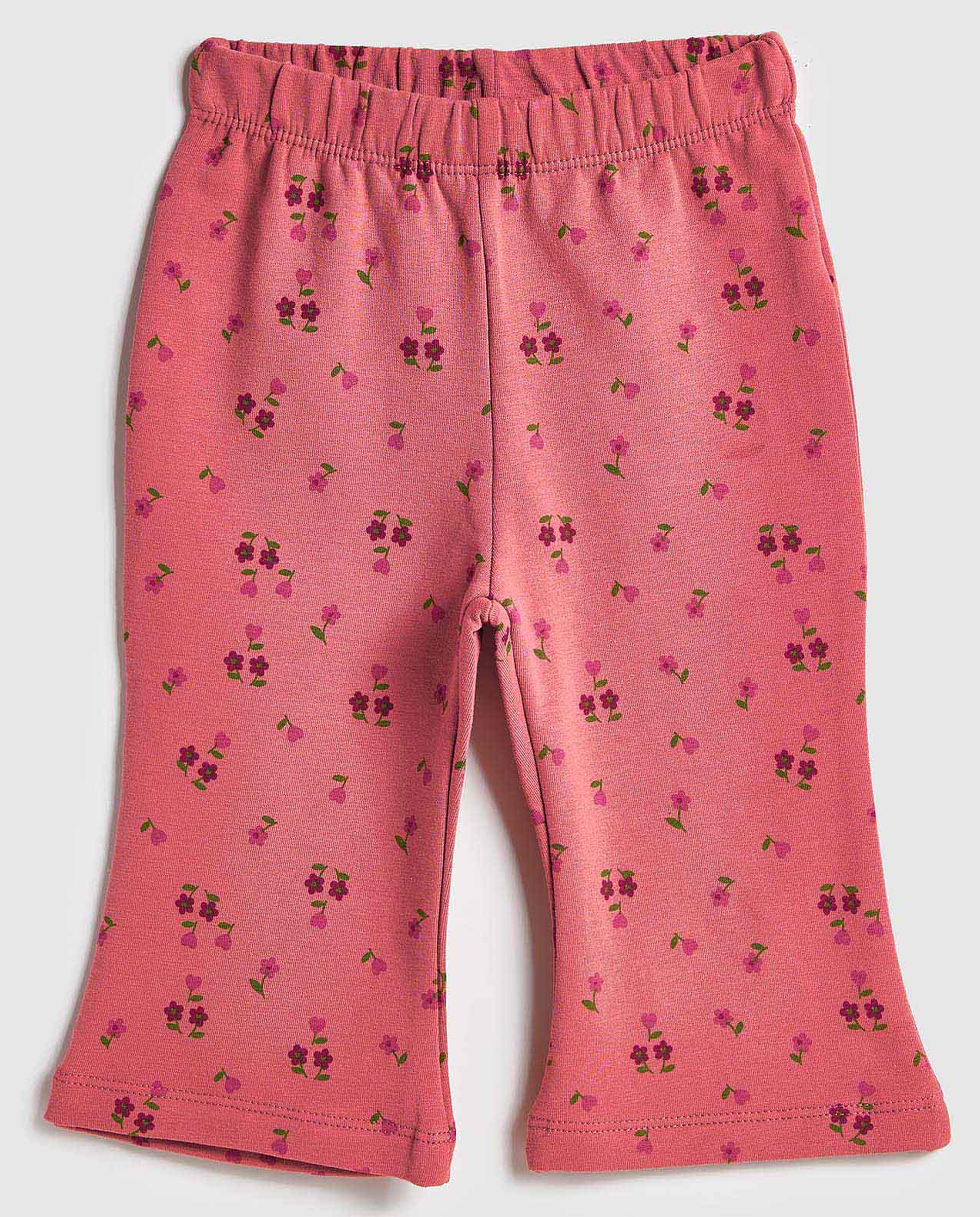 Printed Flared Pants with Elastic Waist