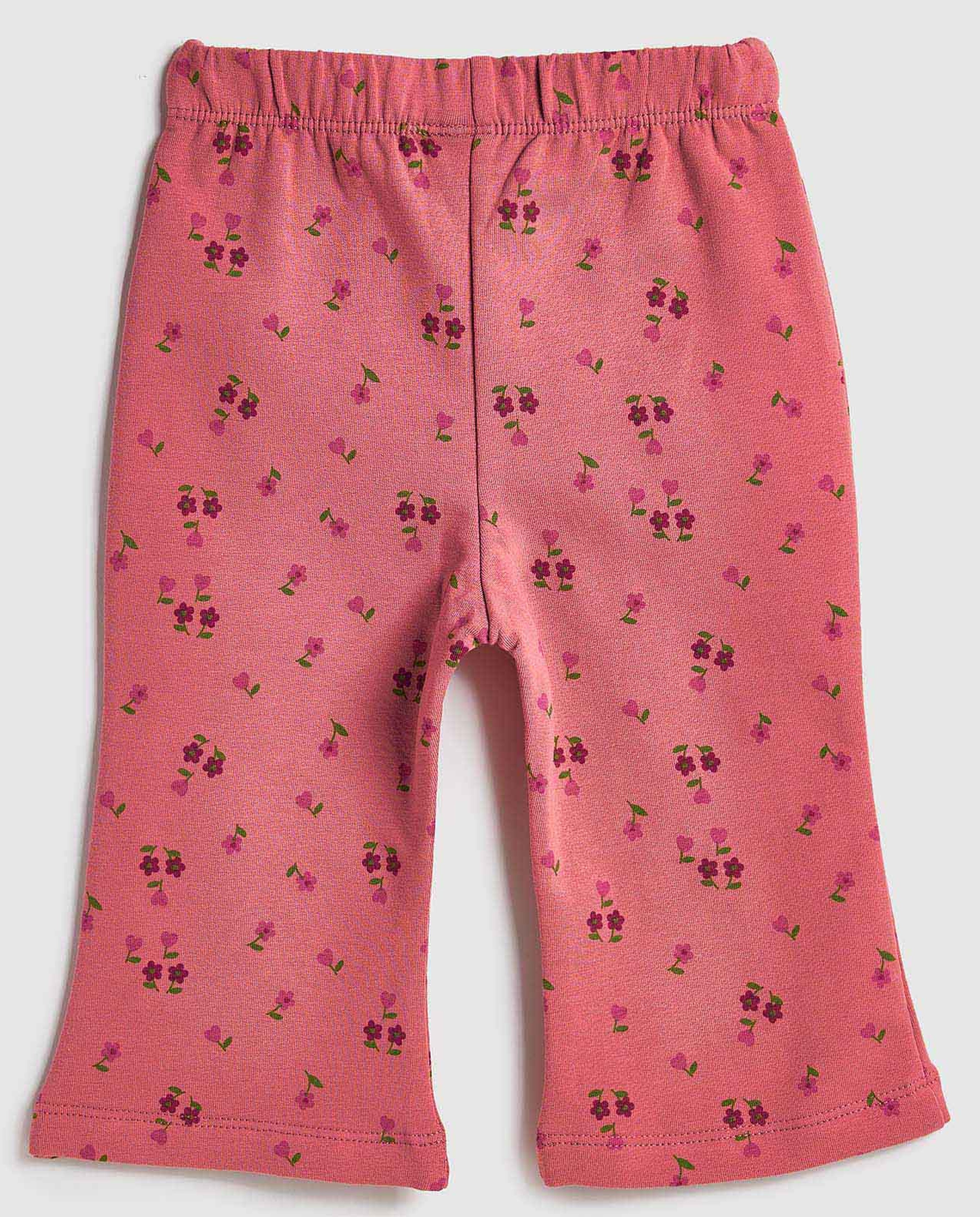 Printed Flared Pants with Elastic Waist