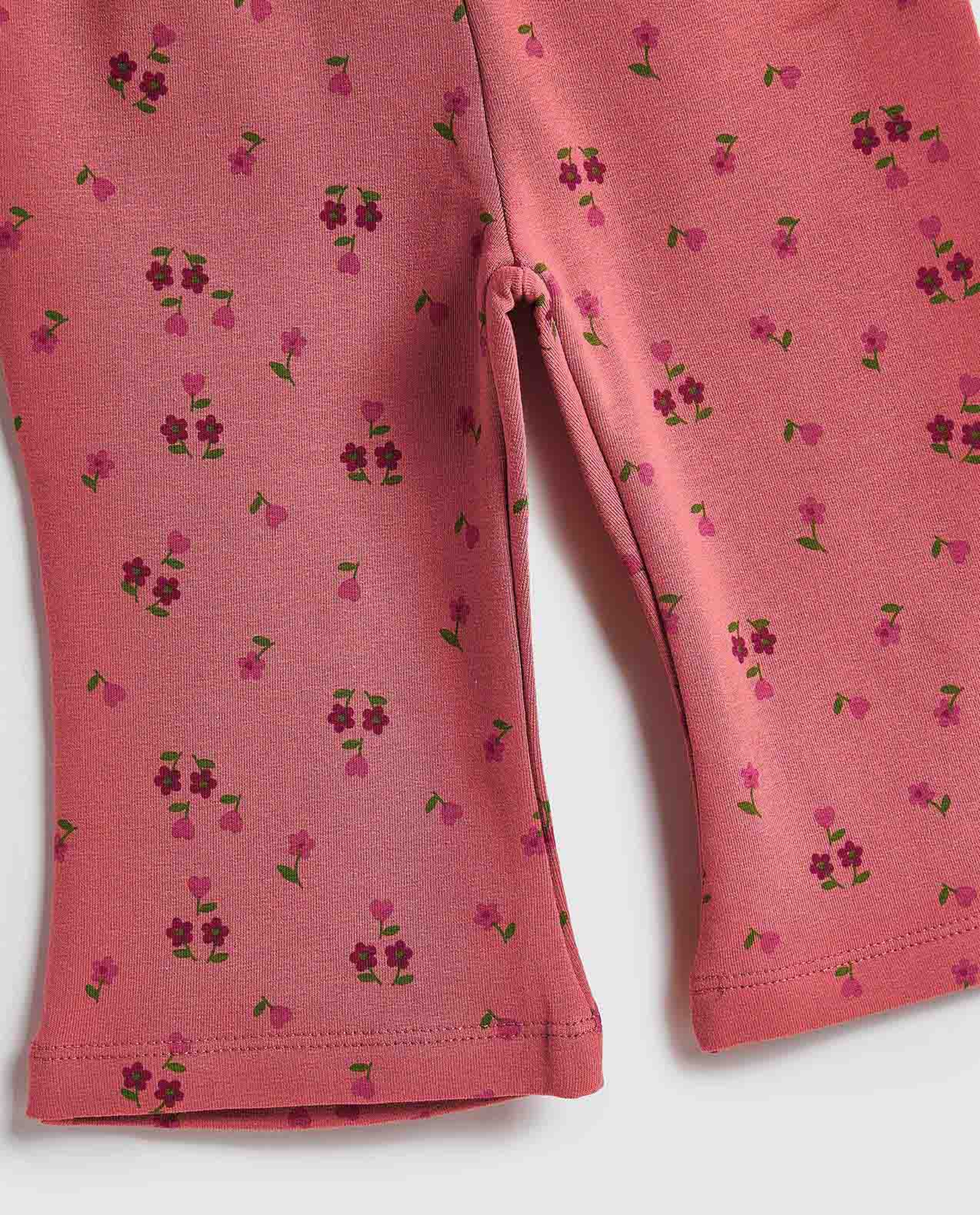 Printed Flared Pants with Elastic Waist