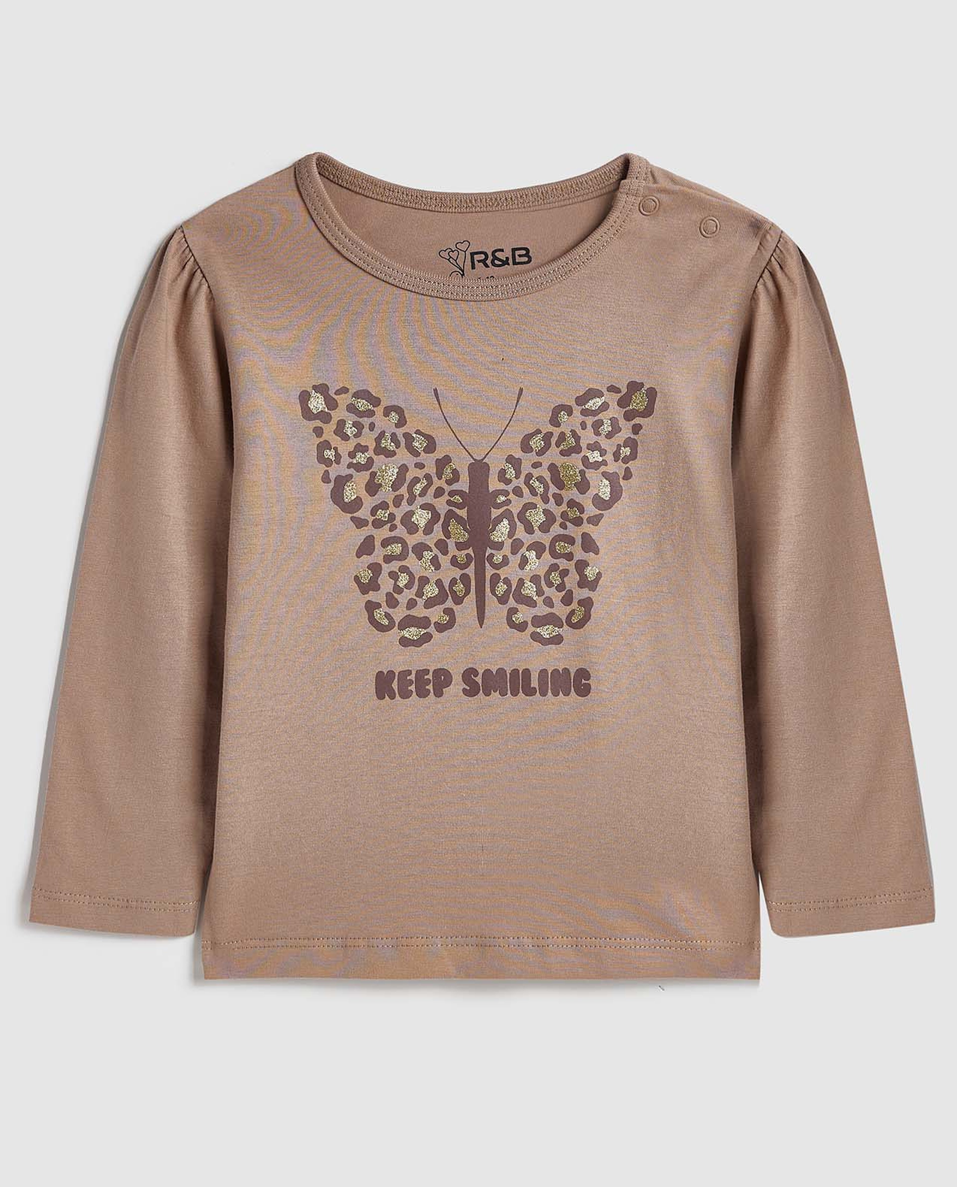 Printed T-Shirt with Crew Neck and Long Sleeves