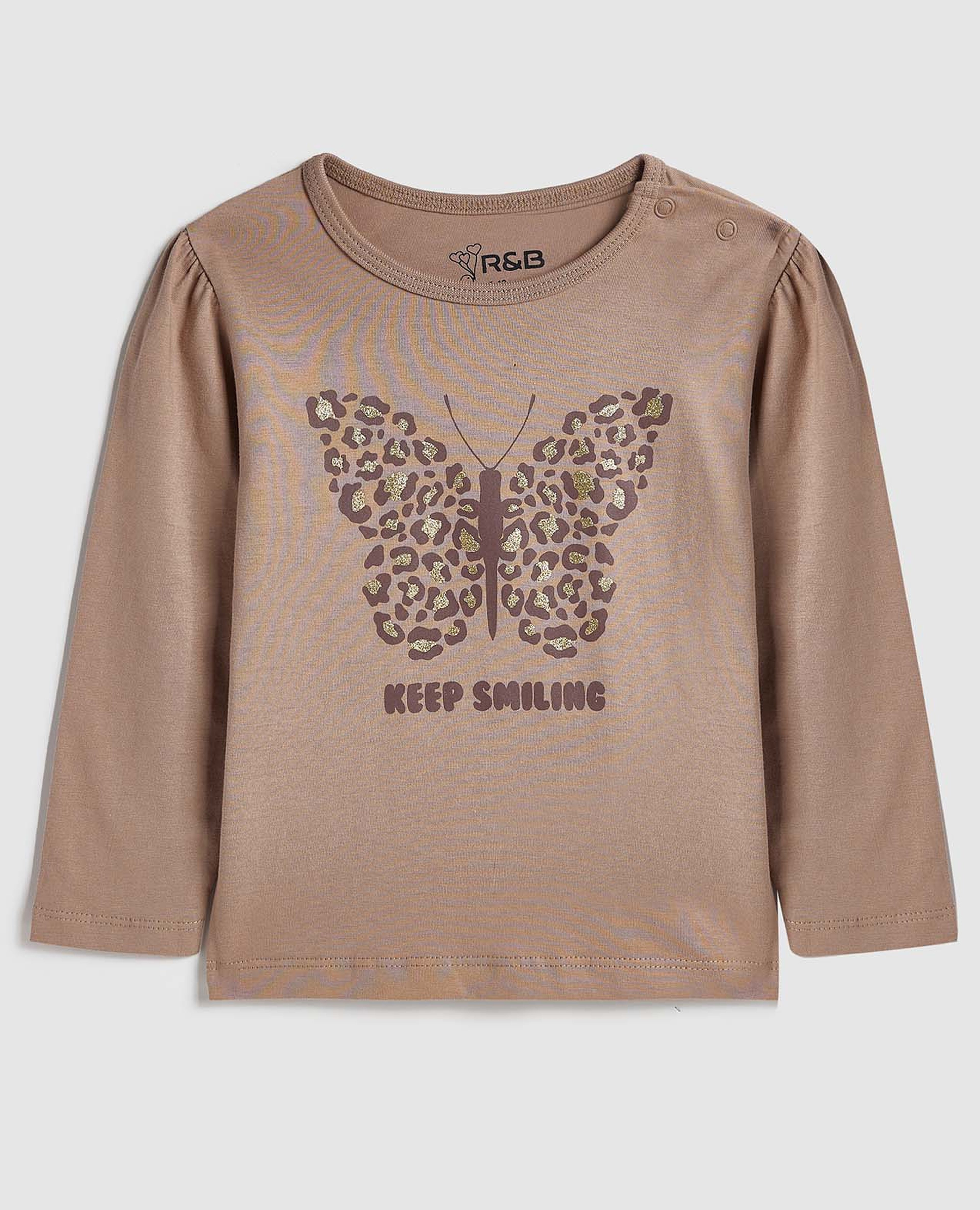 Printed T-Shirt with Crew Neck and Long Sleeves