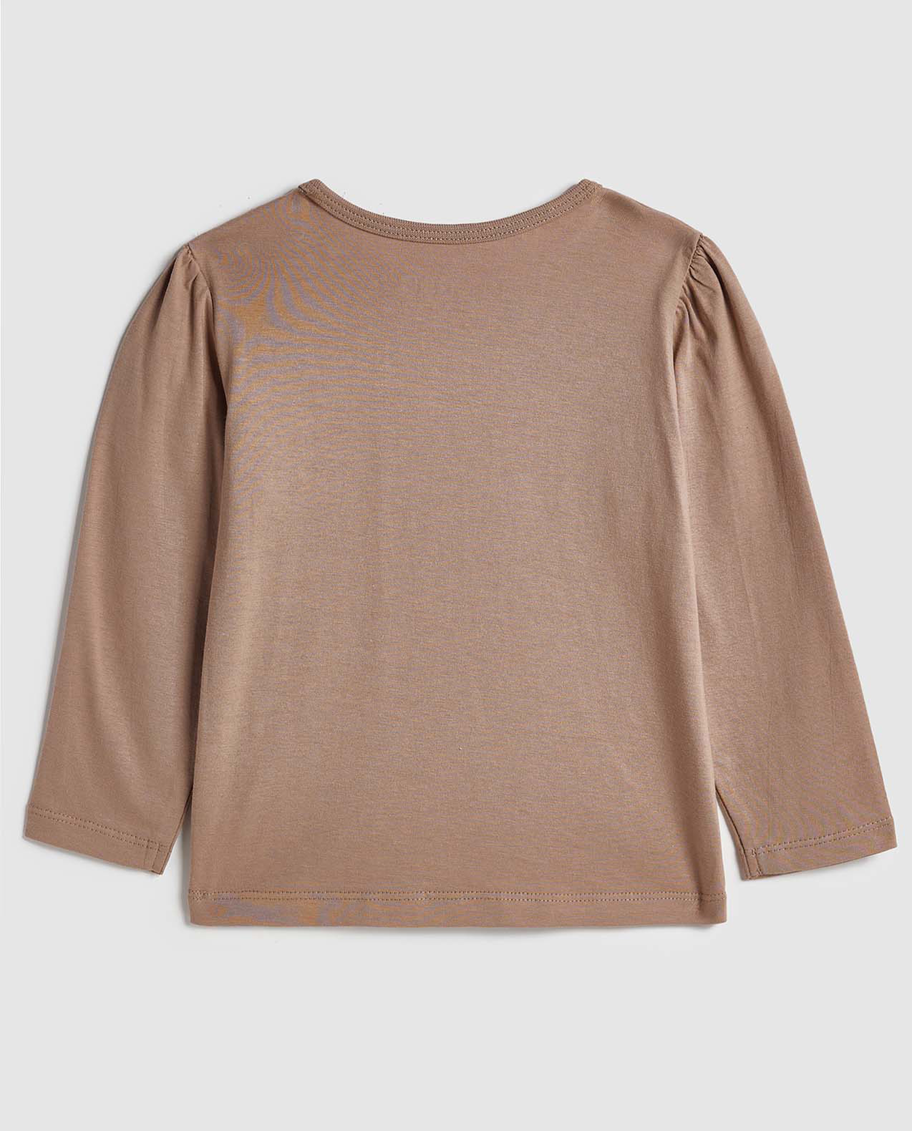 Printed T-Shirt with Crew Neck and Long Sleeves