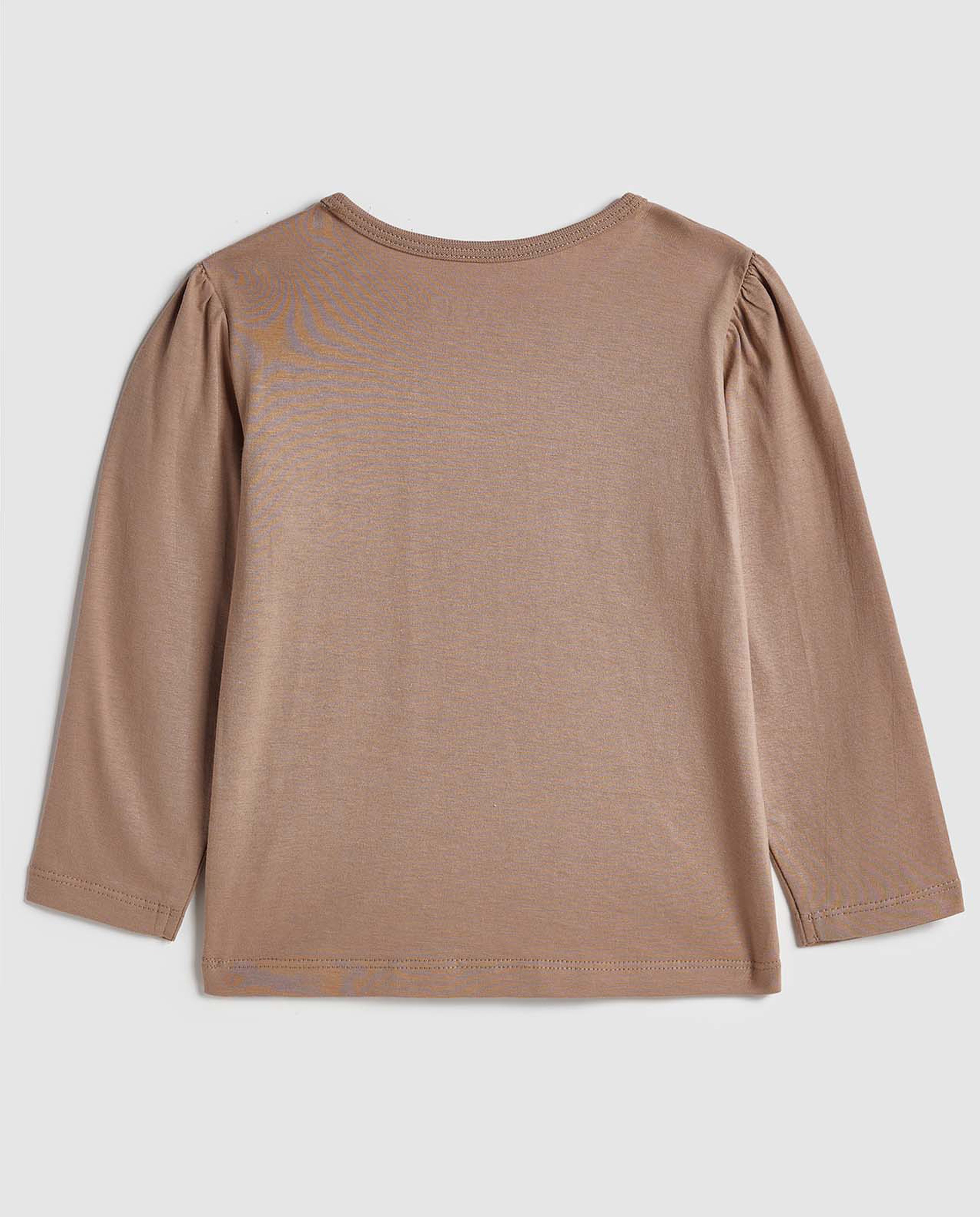 Printed T-Shirt with Crew Neck and Long Sleeves