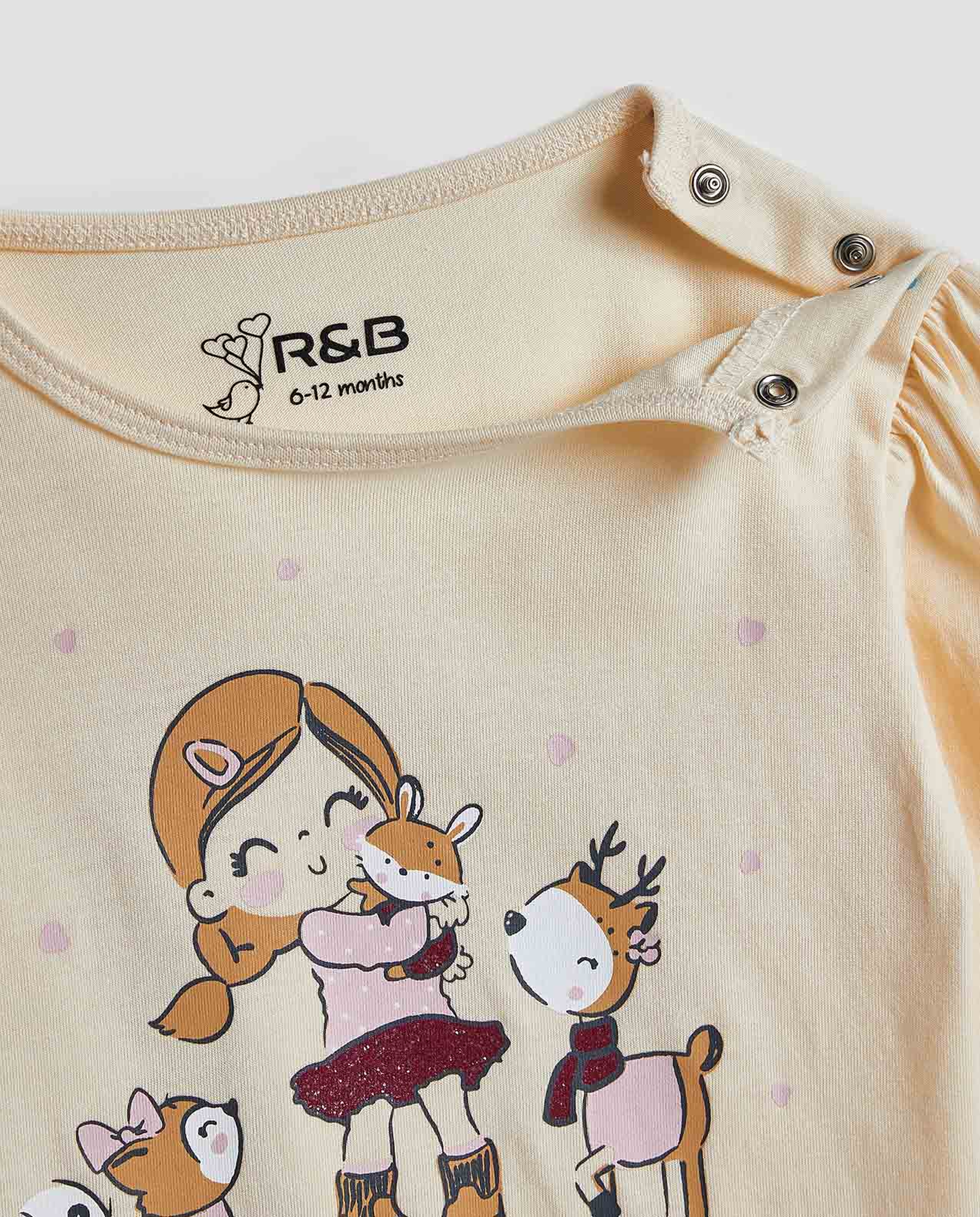 Printed T-Shirt with Crew Neck and Long Sleeves