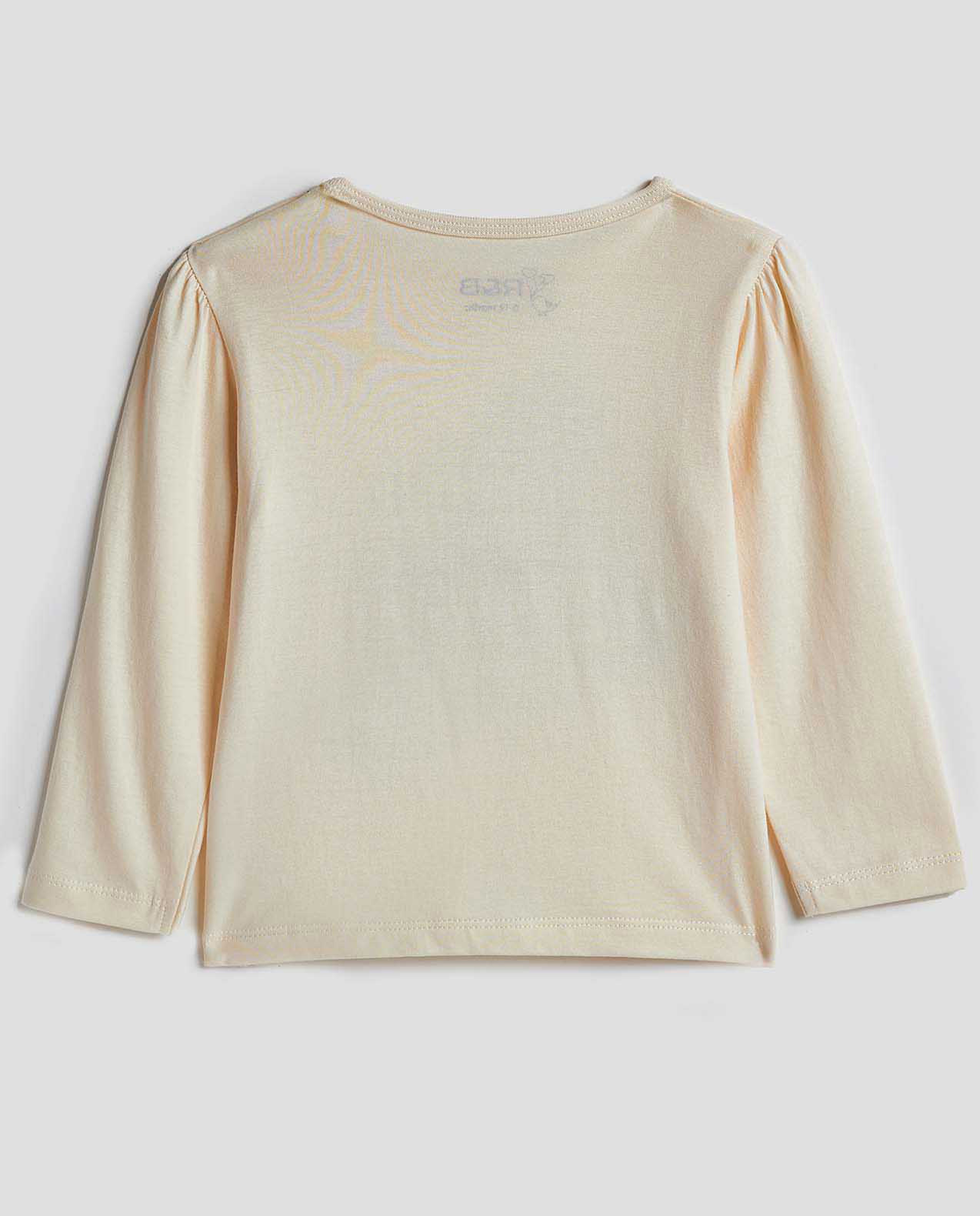 Printed T-Shirt with Crew Neck and Long Sleeves