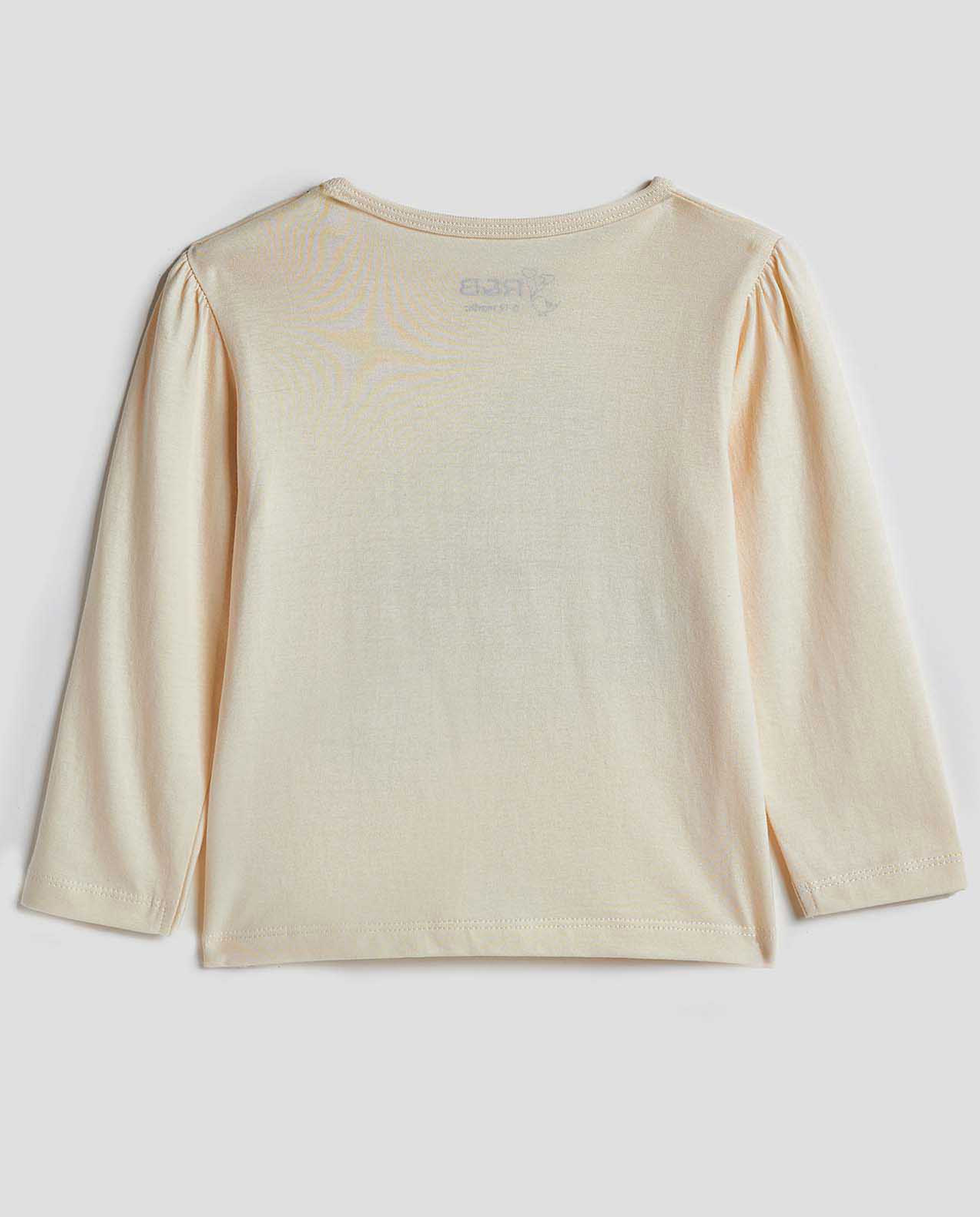 Printed T-Shirt with Crew Neck and Long Sleeves