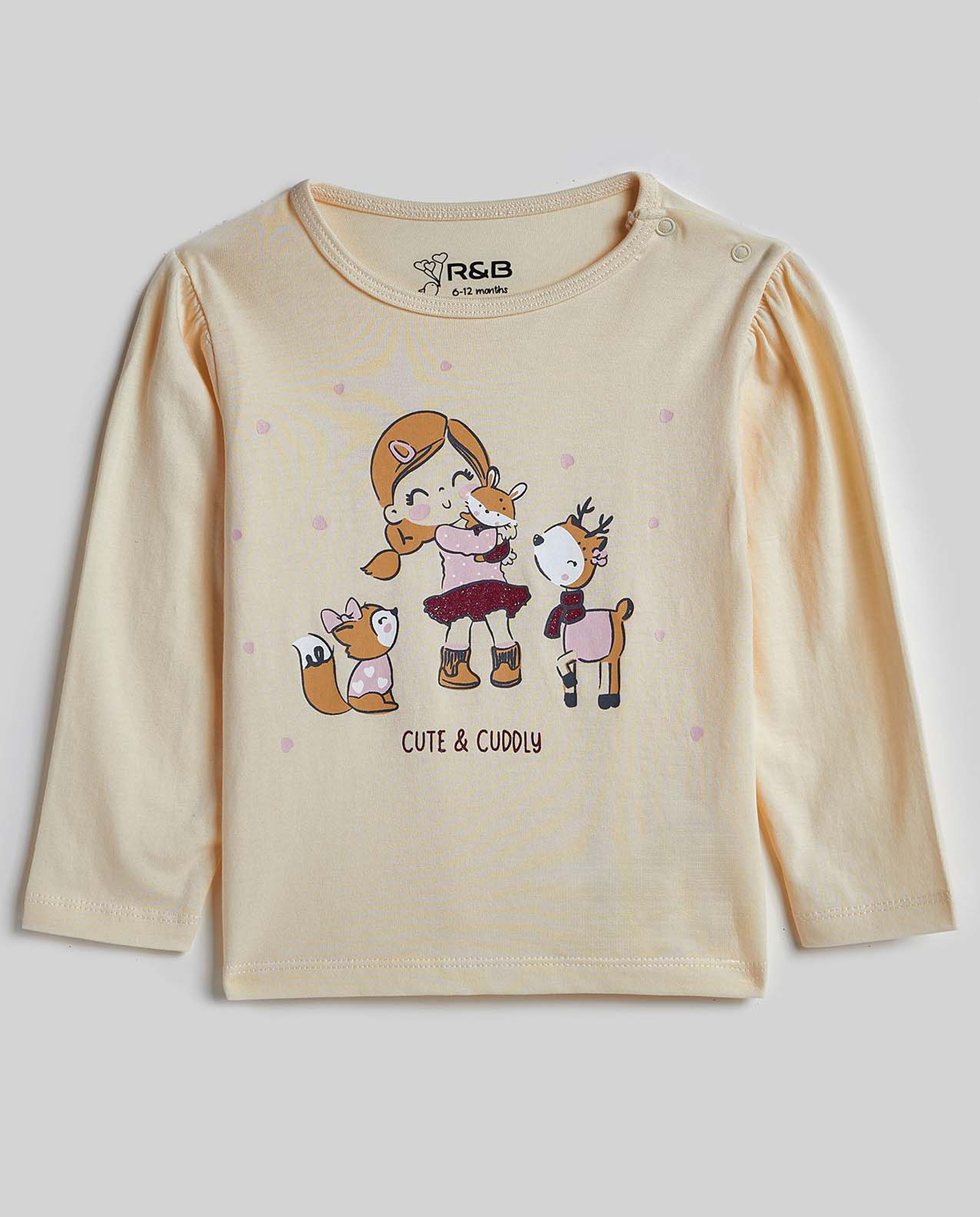 Printed T-Shirt with Crew Neck and Long Sleeves