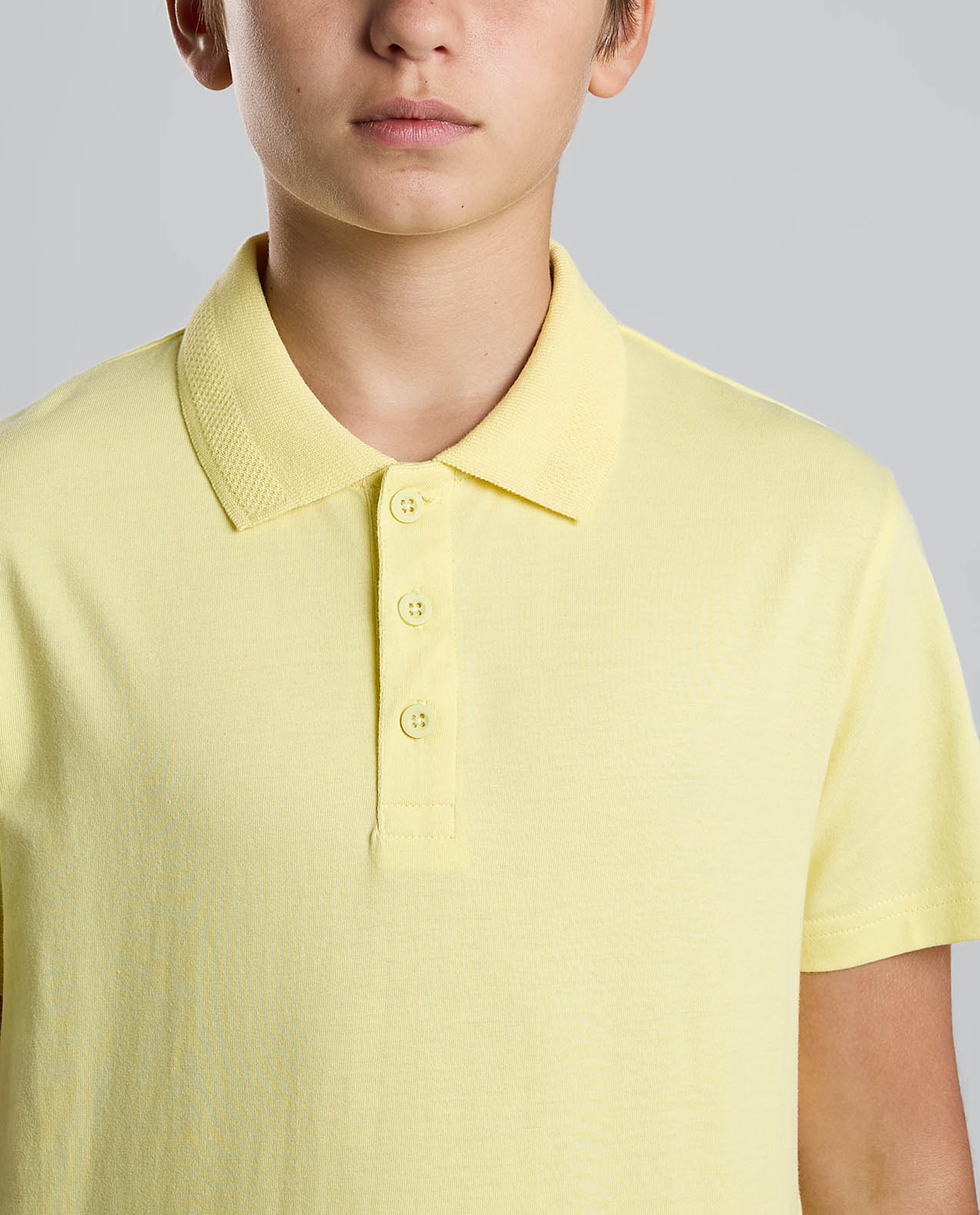 Solid Polo T-Shirt with Short Sleeves