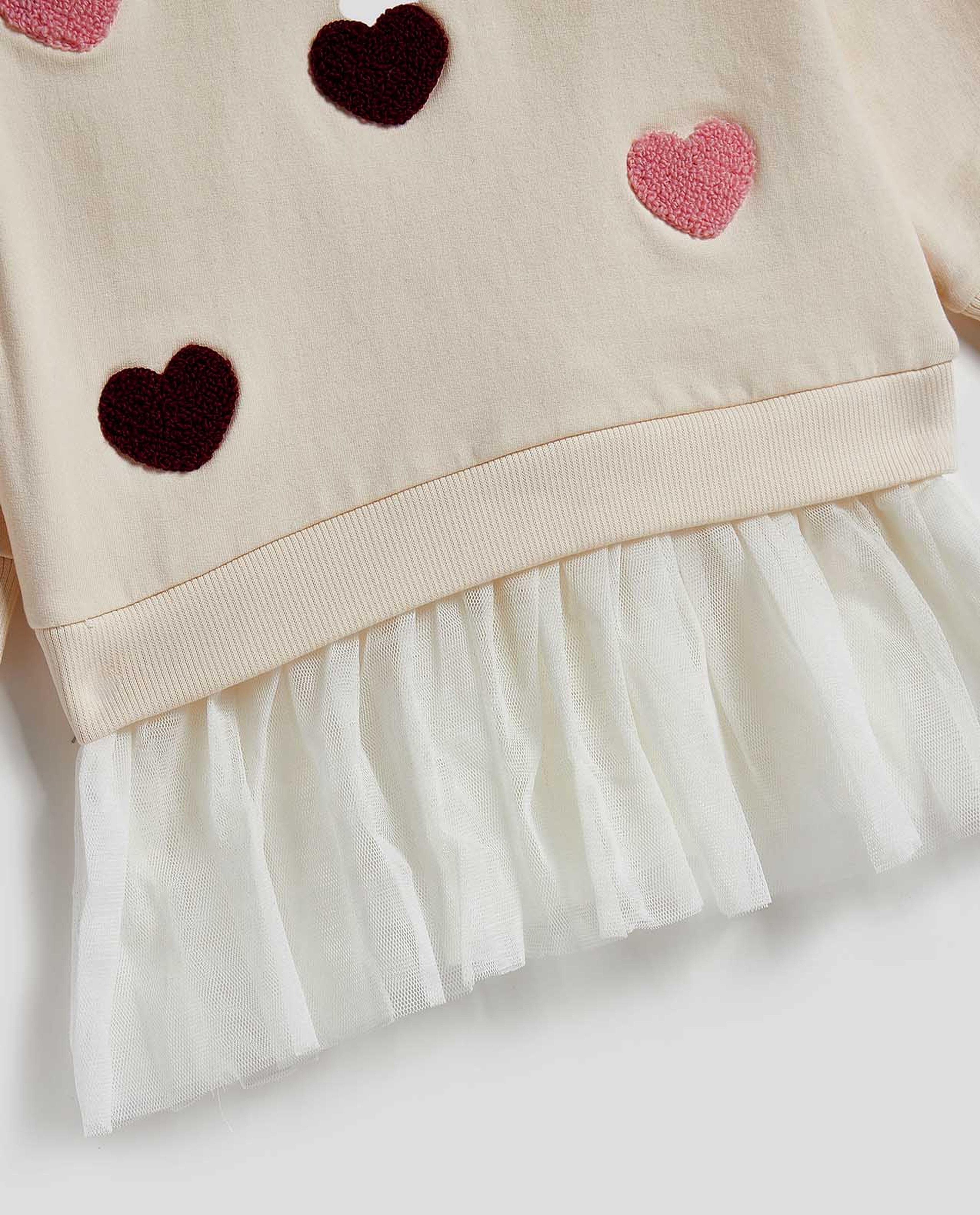 Embroidered Sweatshirt with Crew Neck and Long Sleeves