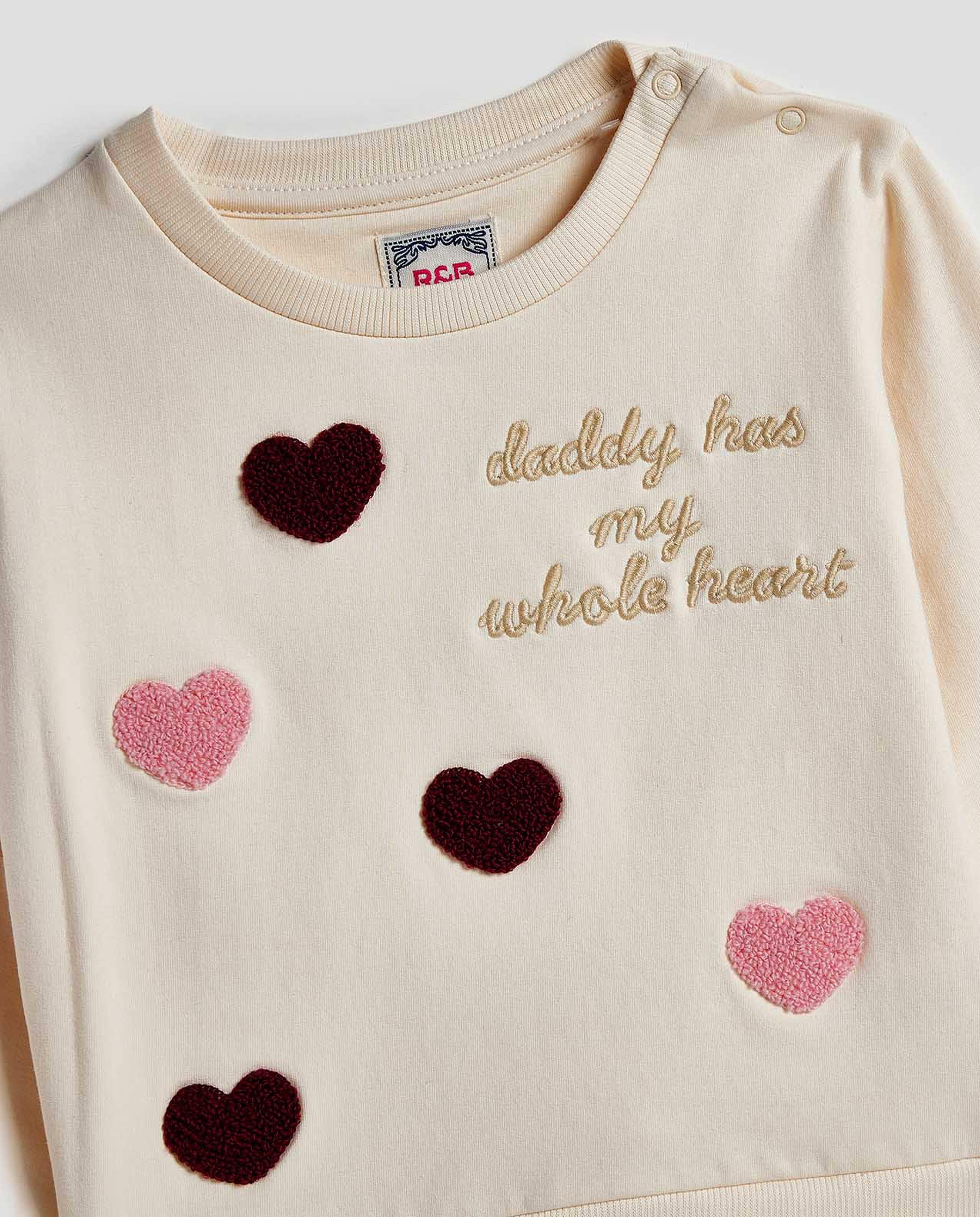 Embroidered Sweatshirt with Crew Neck and Long Sleeves