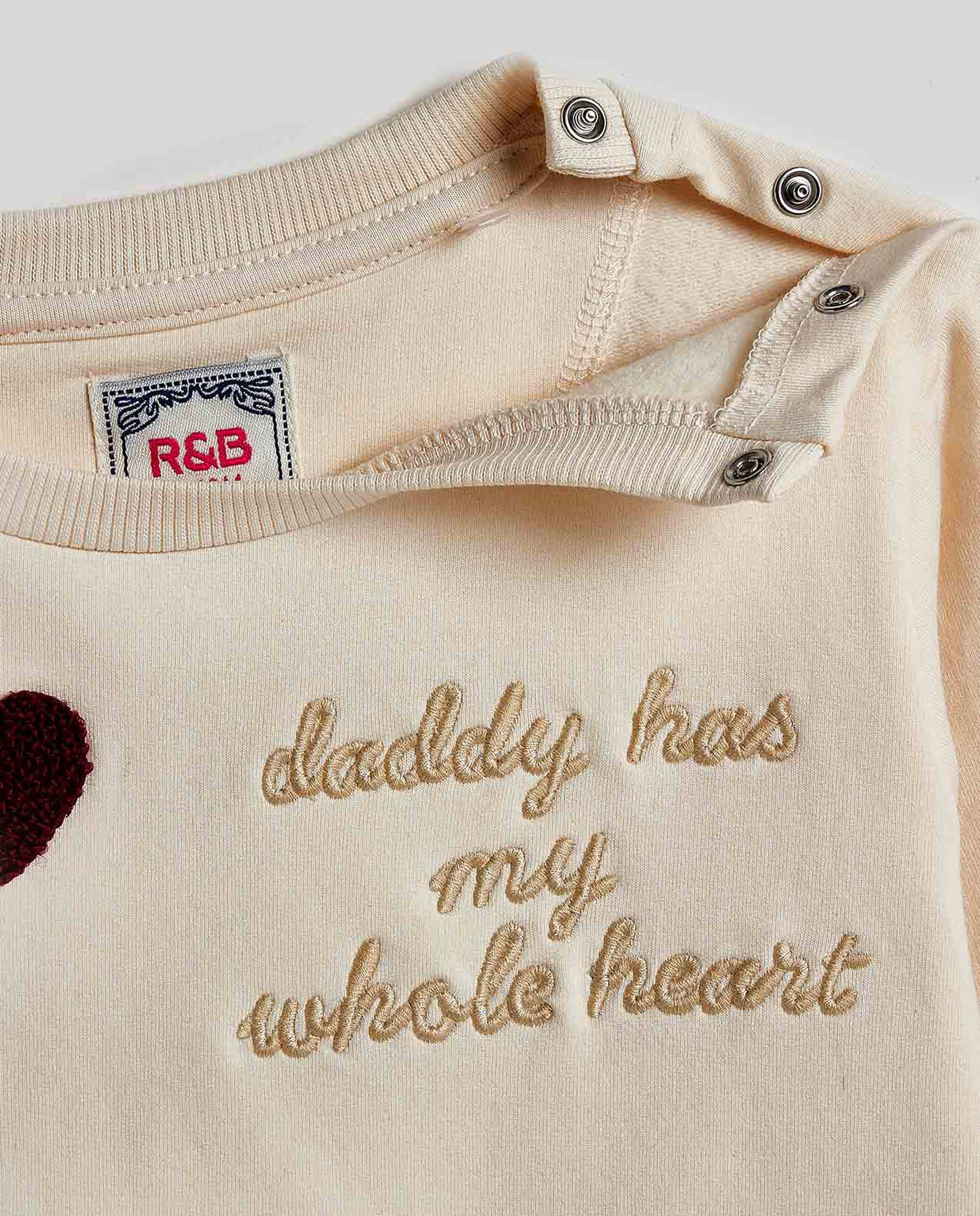 Embroidered Sweatshirt with Crew Neck and Long Sleeves