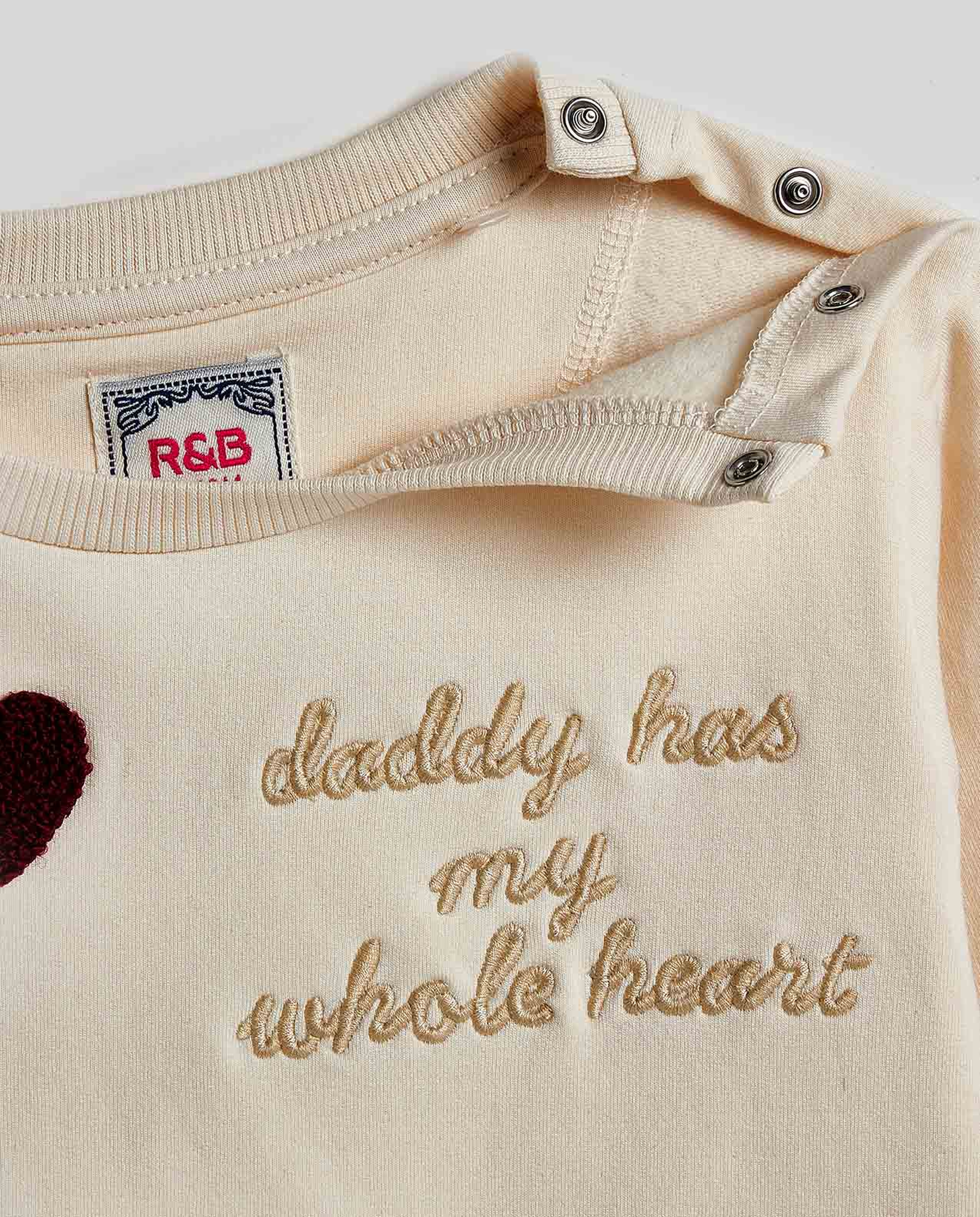 Embroidered Sweatshirt with Crew Neck and Long Sleeves