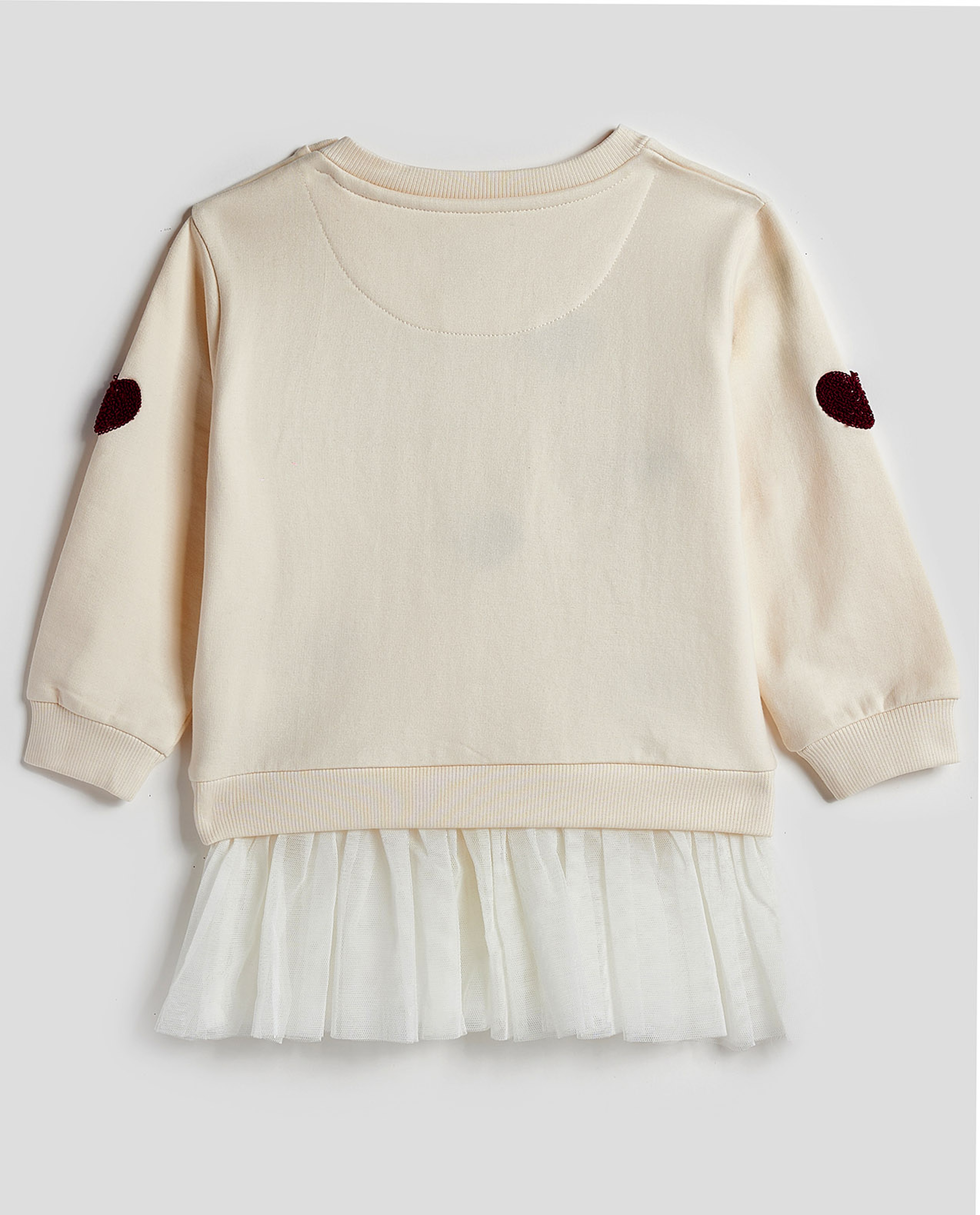 Embroidered Sweatshirt with Crew Neck and Long Sleeves