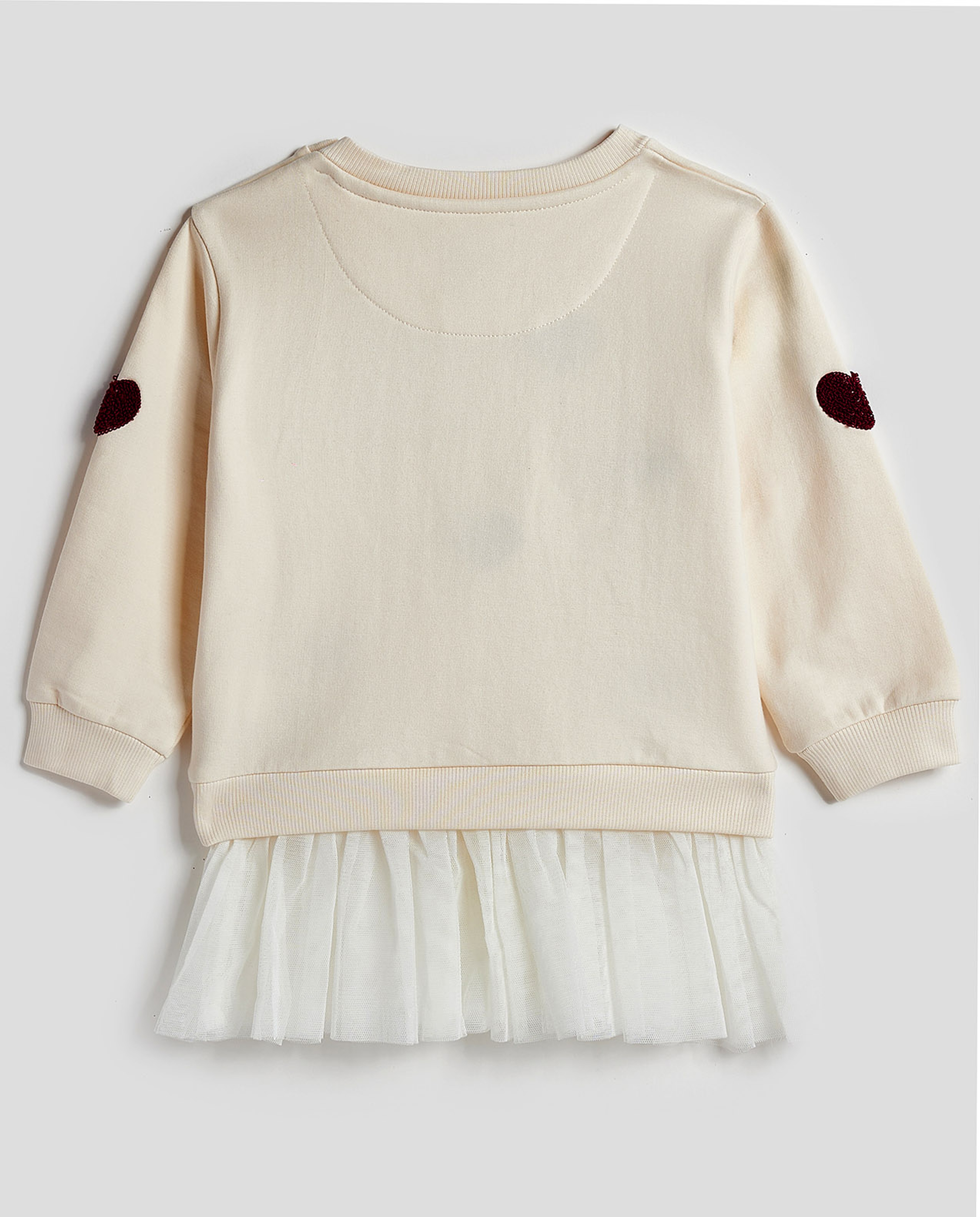 Embroidered Sweatshirt with Crew Neck and Long Sleeves