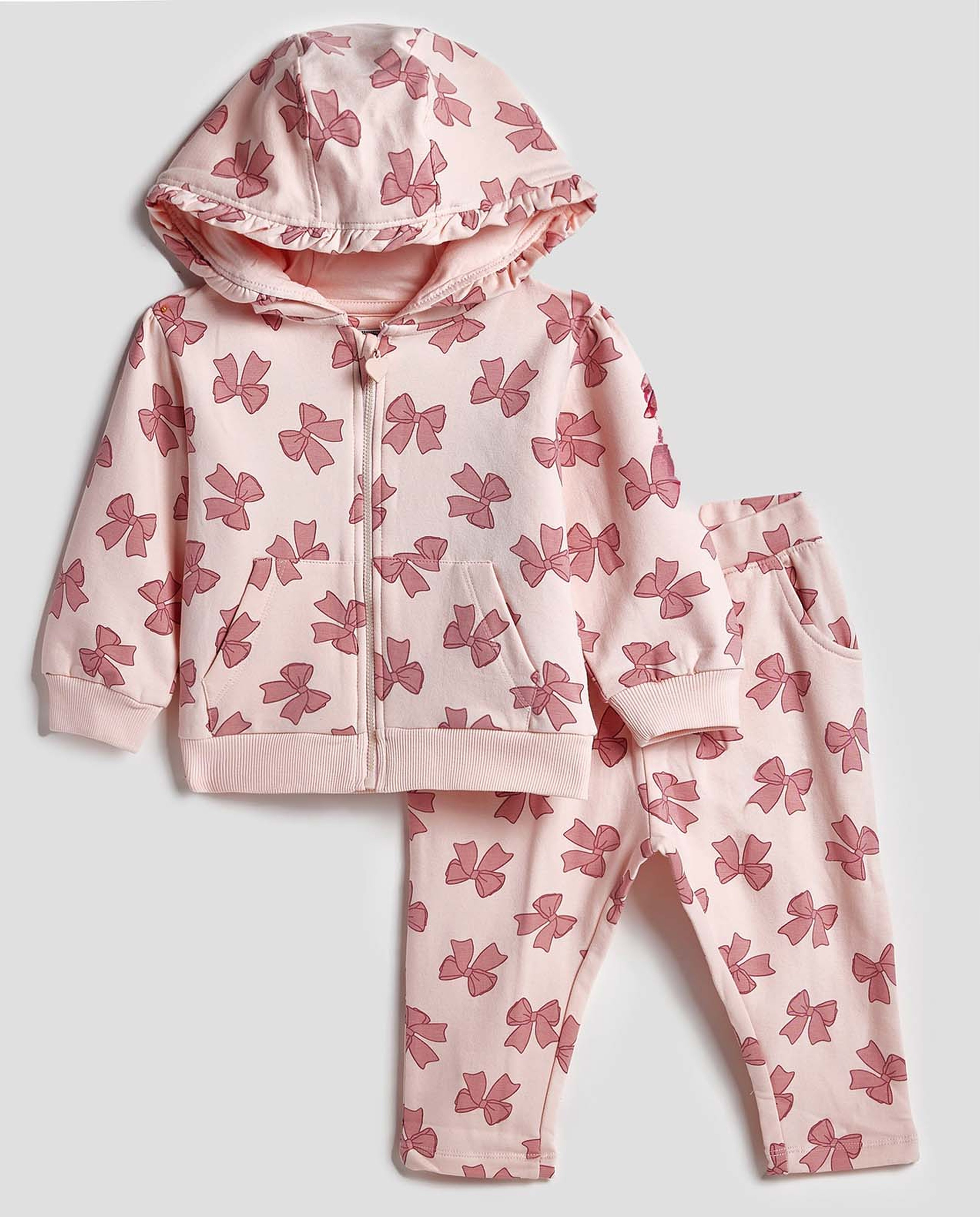 Printed Hooded Clothing Set