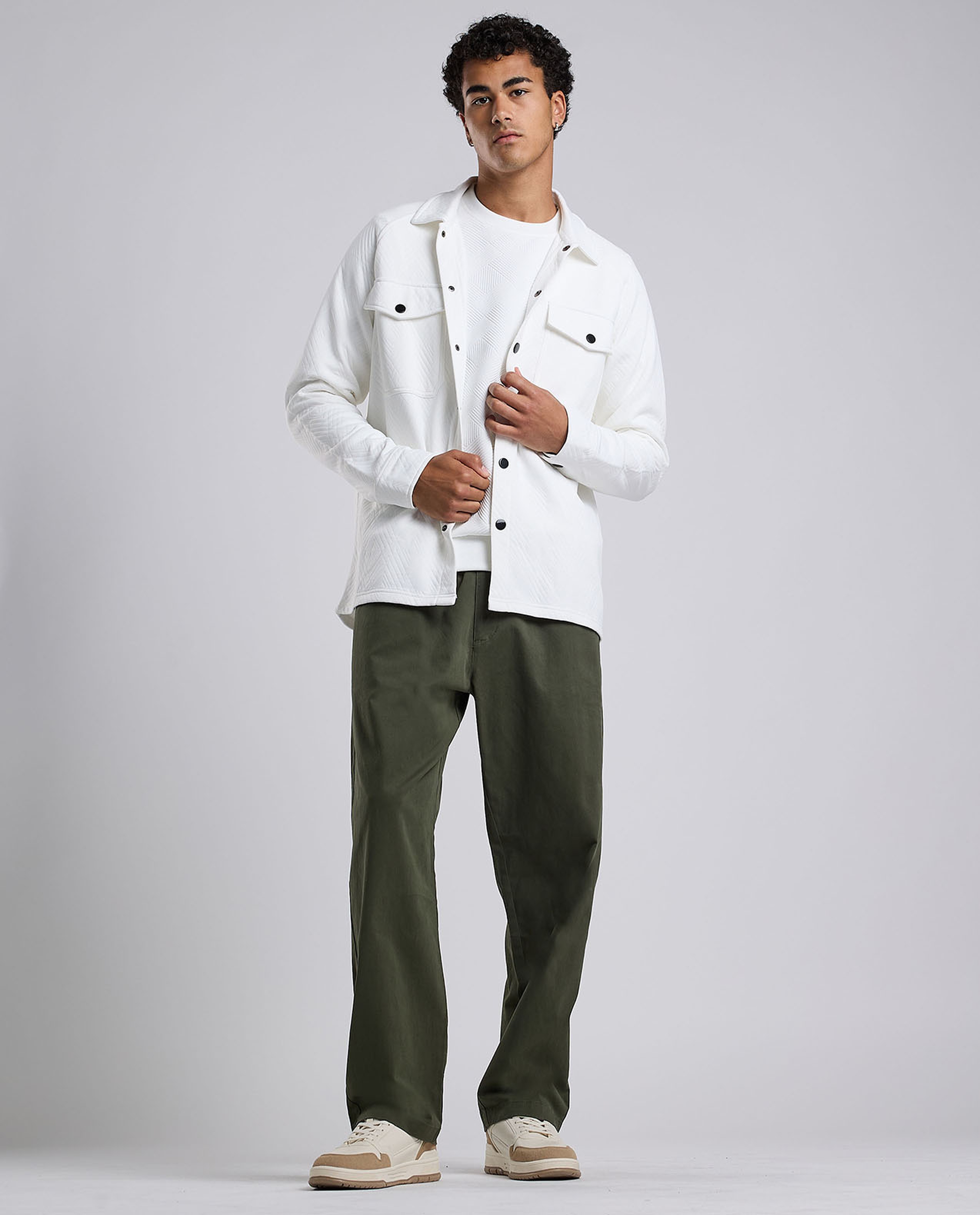 Solid Jacket with Button Closure