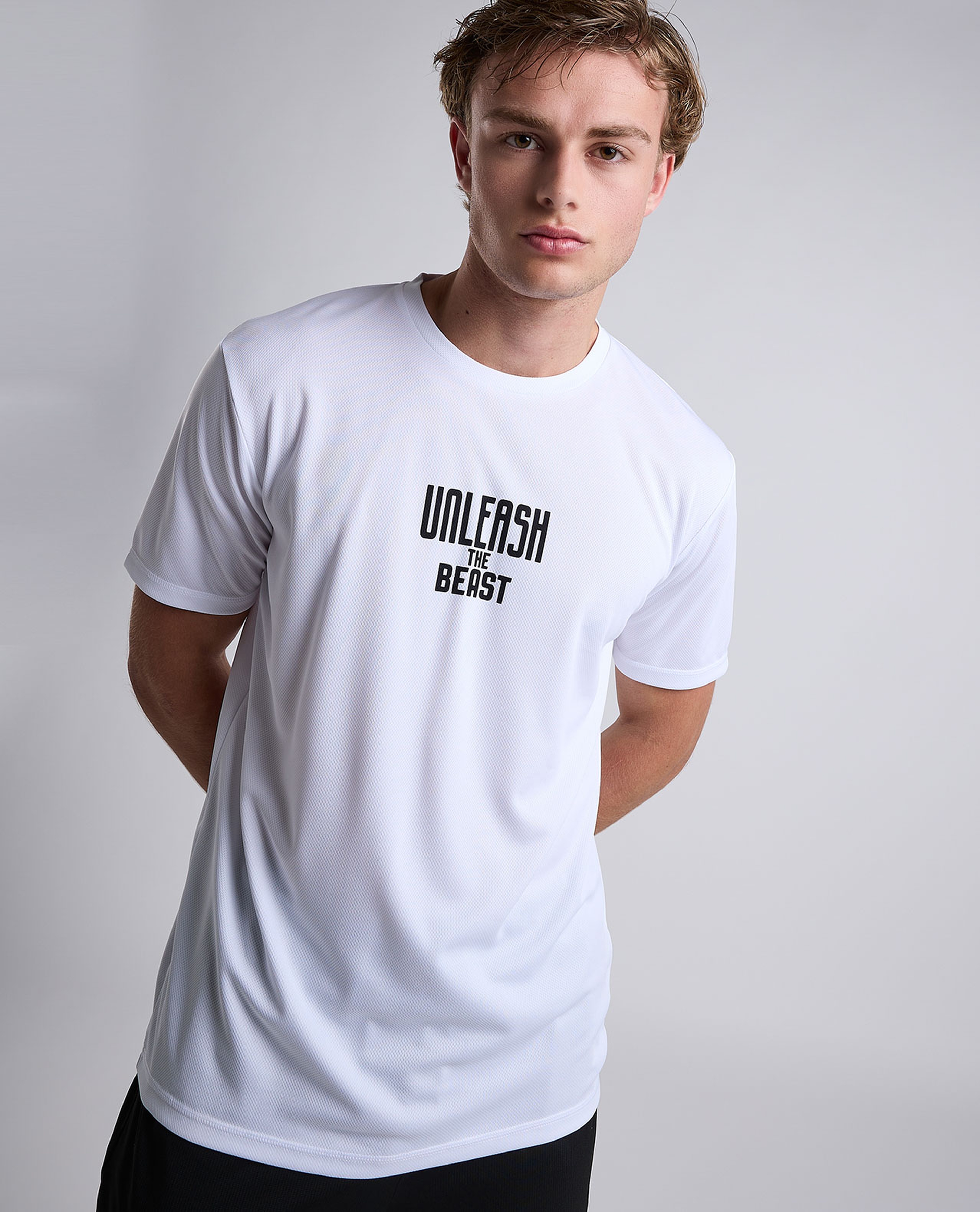 Printed Active T-Shirt with Short Sleeves