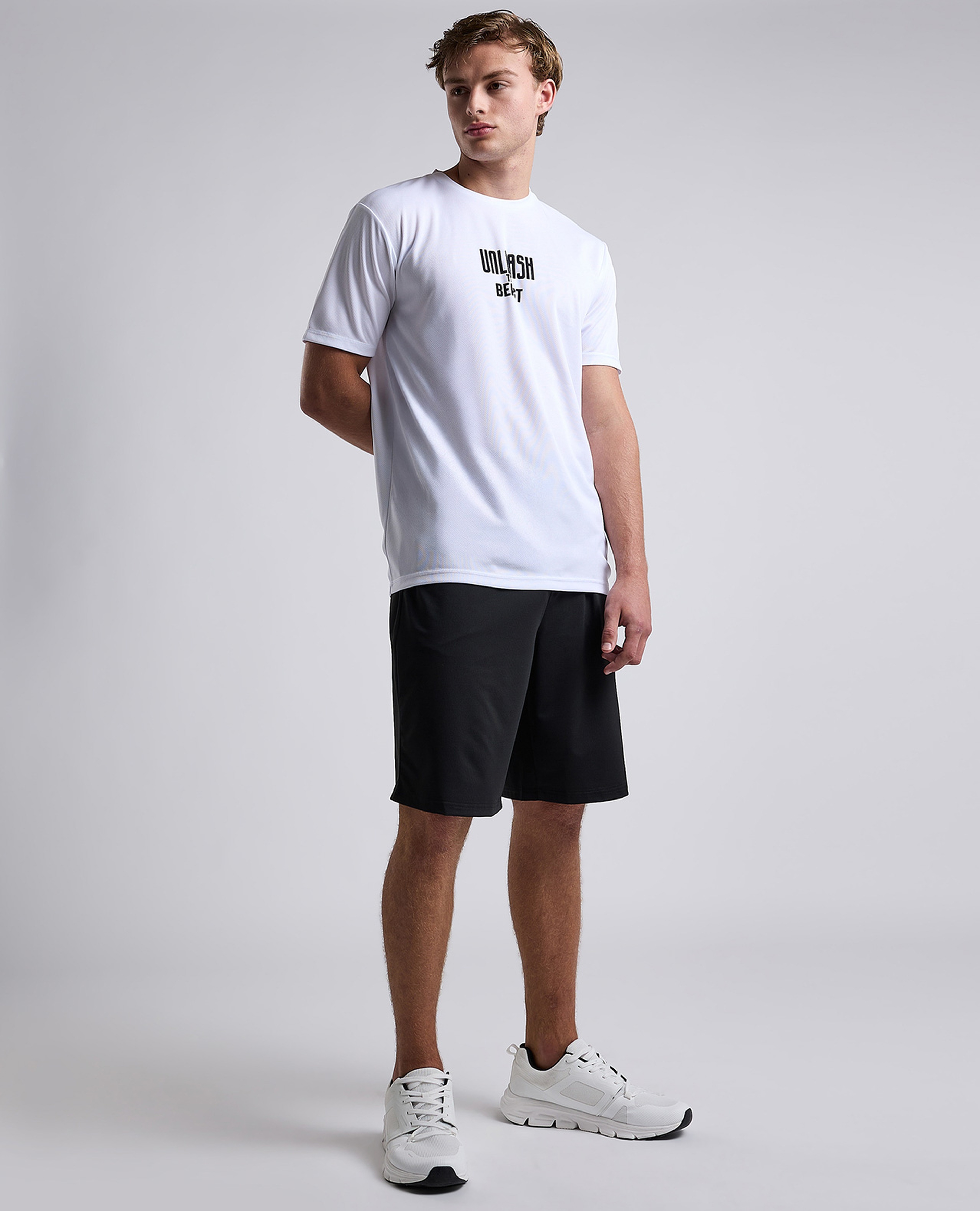 Printed Active T-Shirt with Short Sleeves