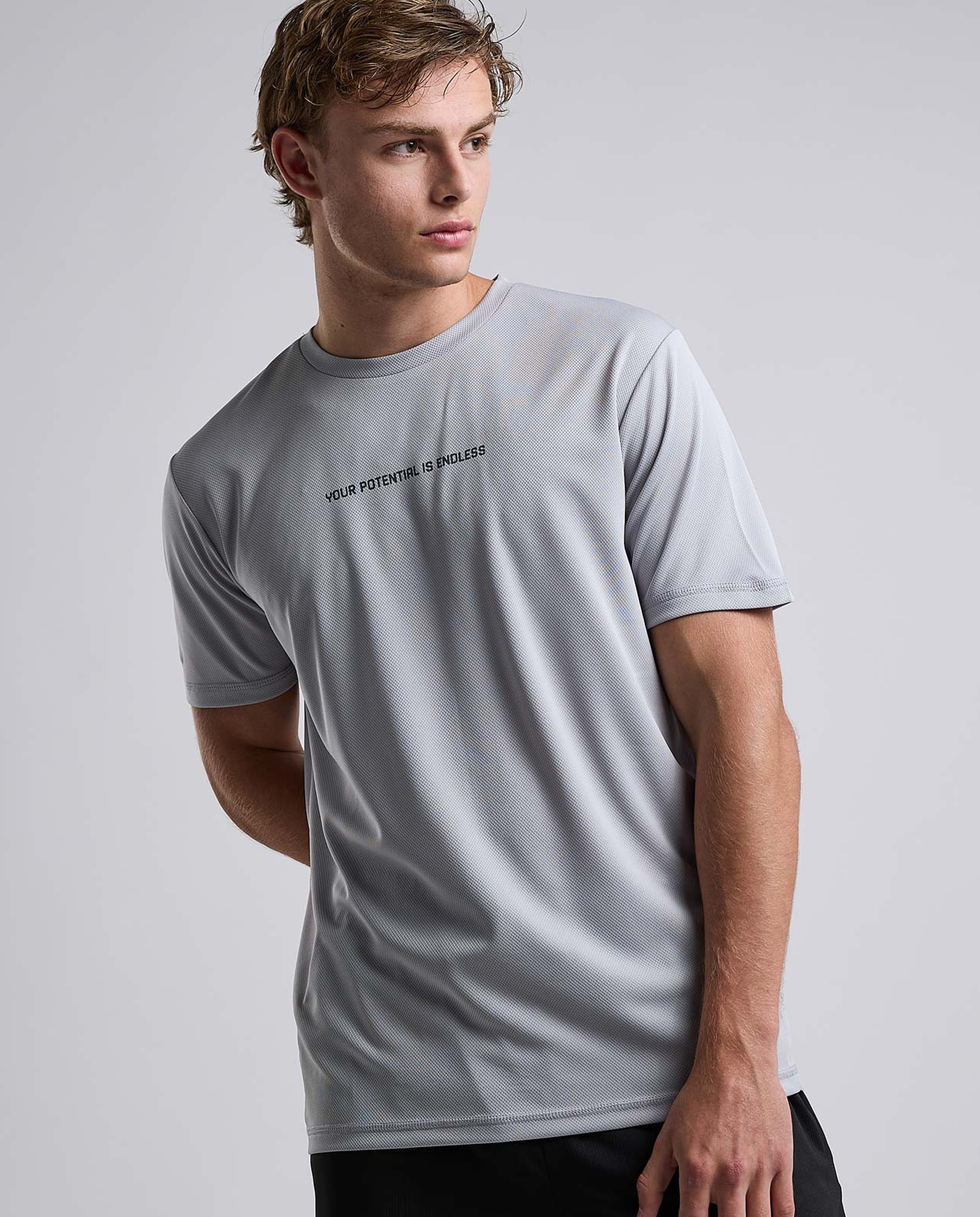 Printed Active T-Shirt with Short Sleeves