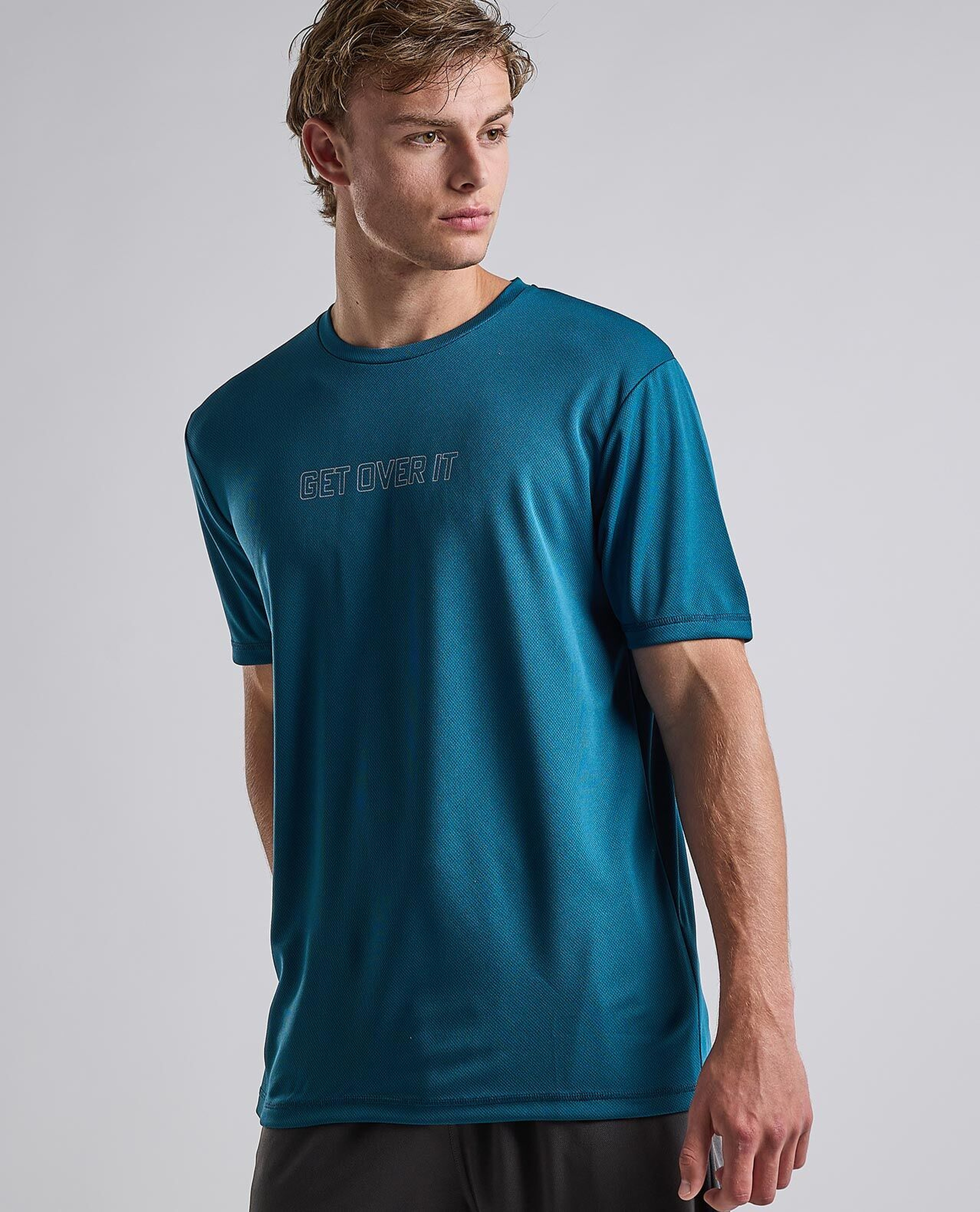 Printed Active T-Shirt with Short Sleeves