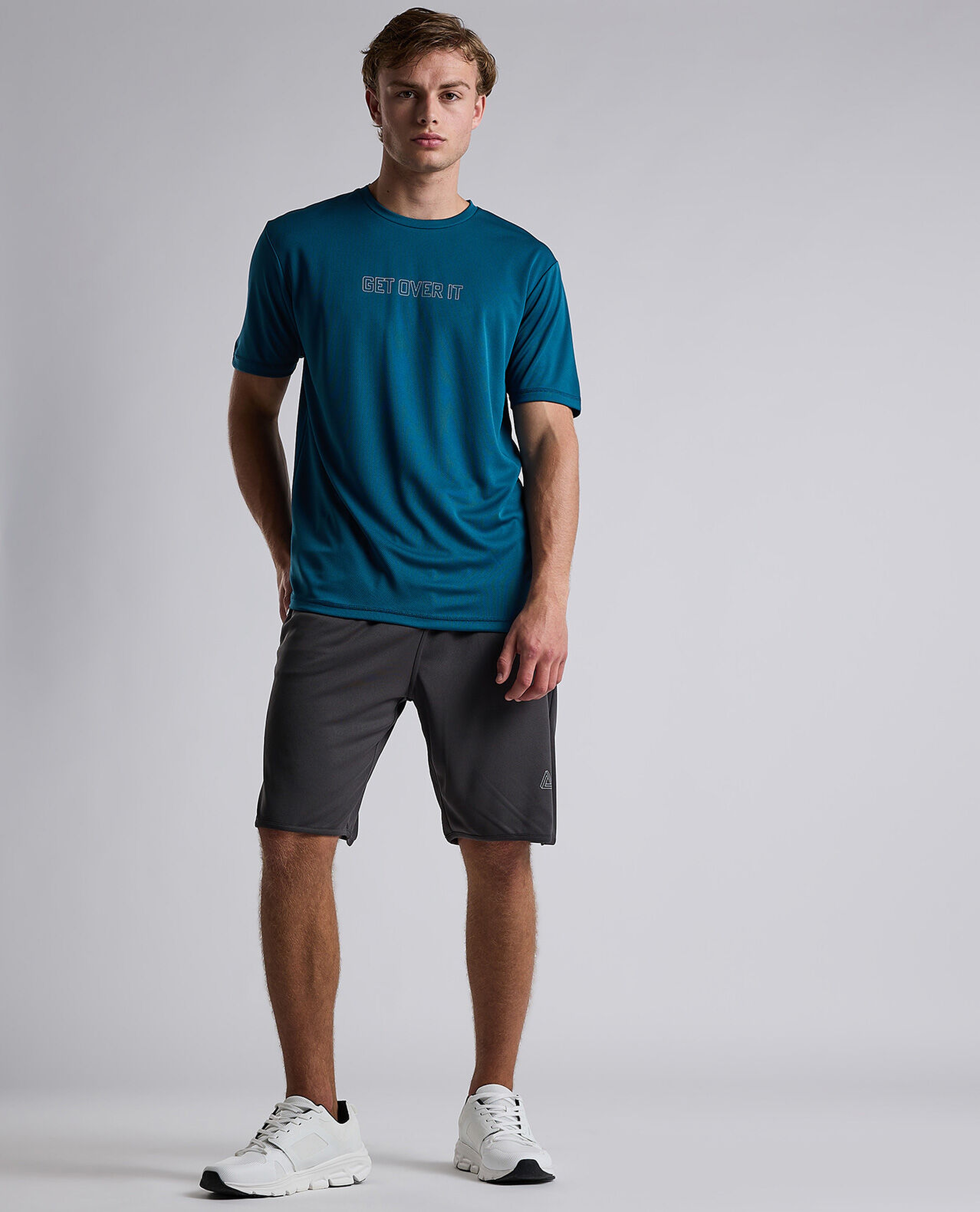 Printed Active T-Shirt with Short Sleeves