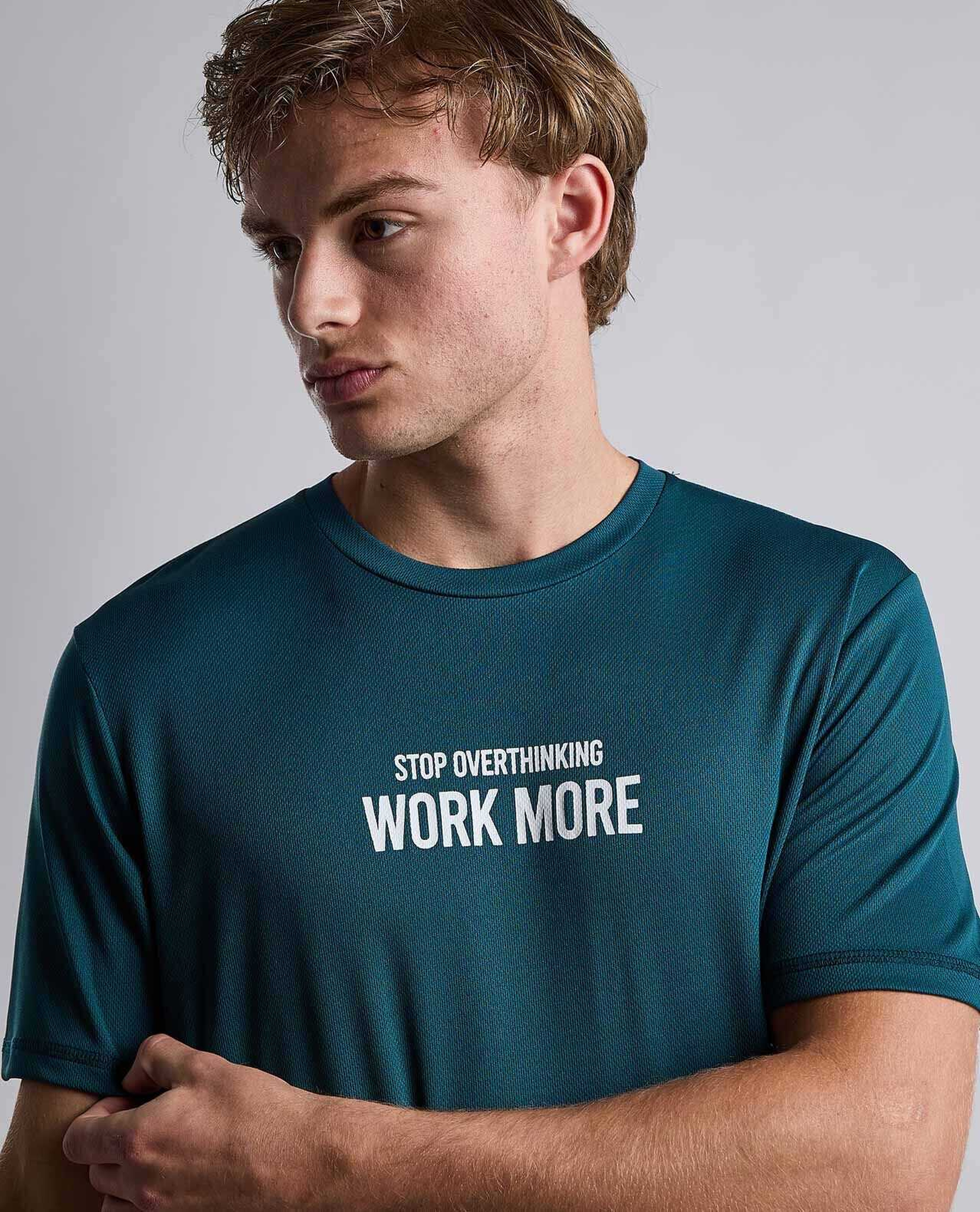 Printed Active T-Shirt with Short Sleeves